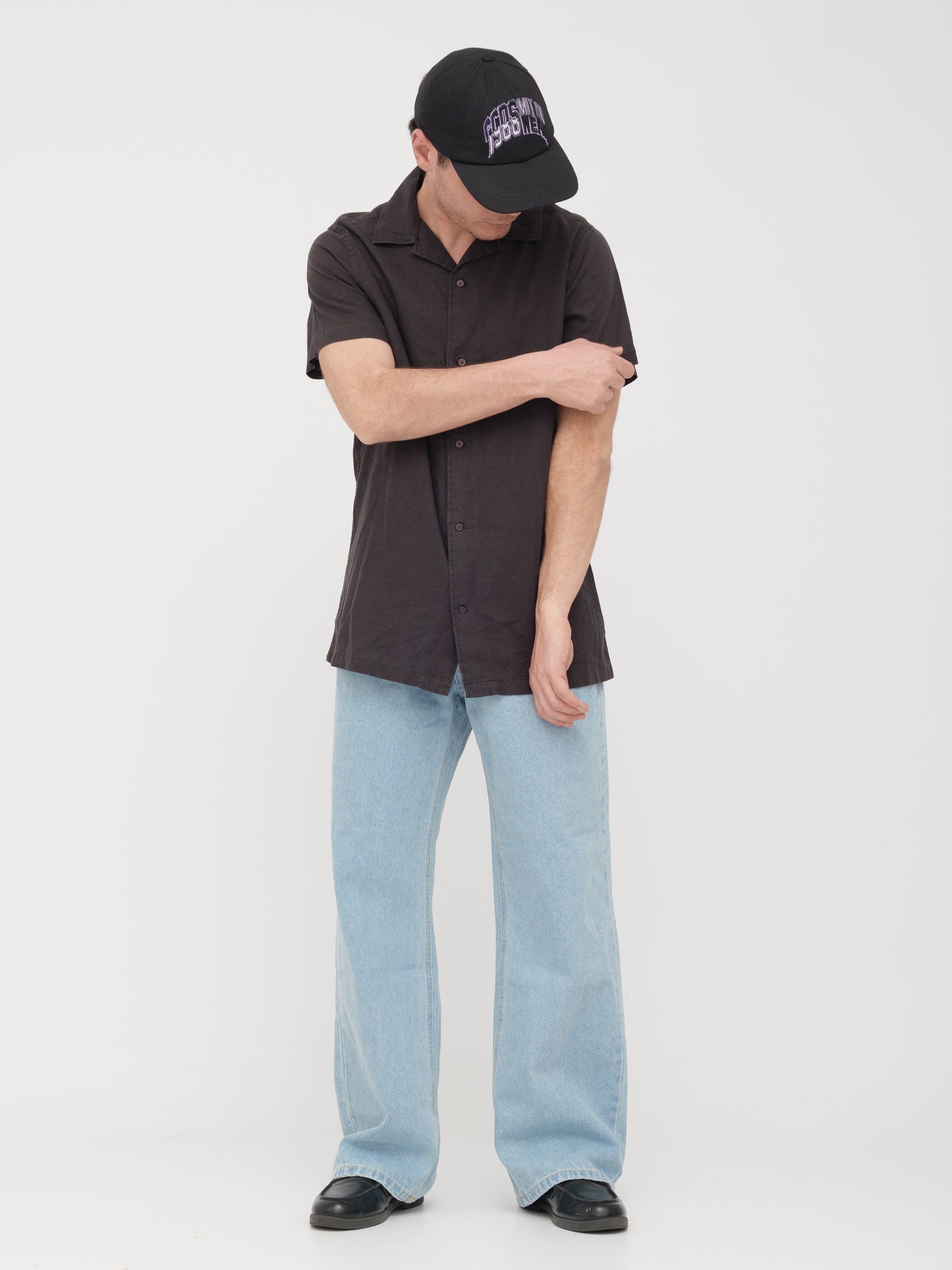 IMPERIAL - camicia di lino dark gray