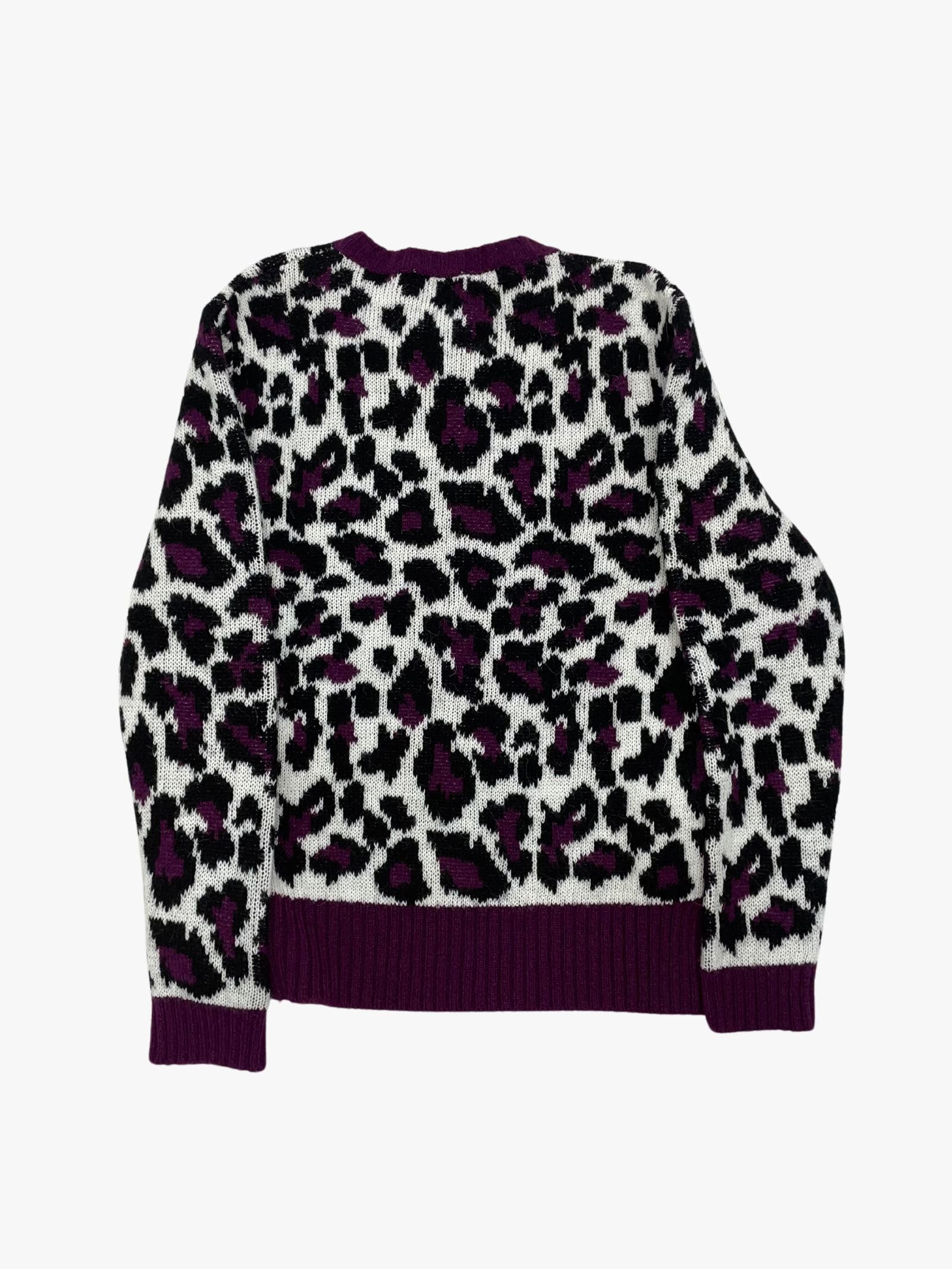 MAGLIONE GIROCOLLO MACULATO/VIOLA
