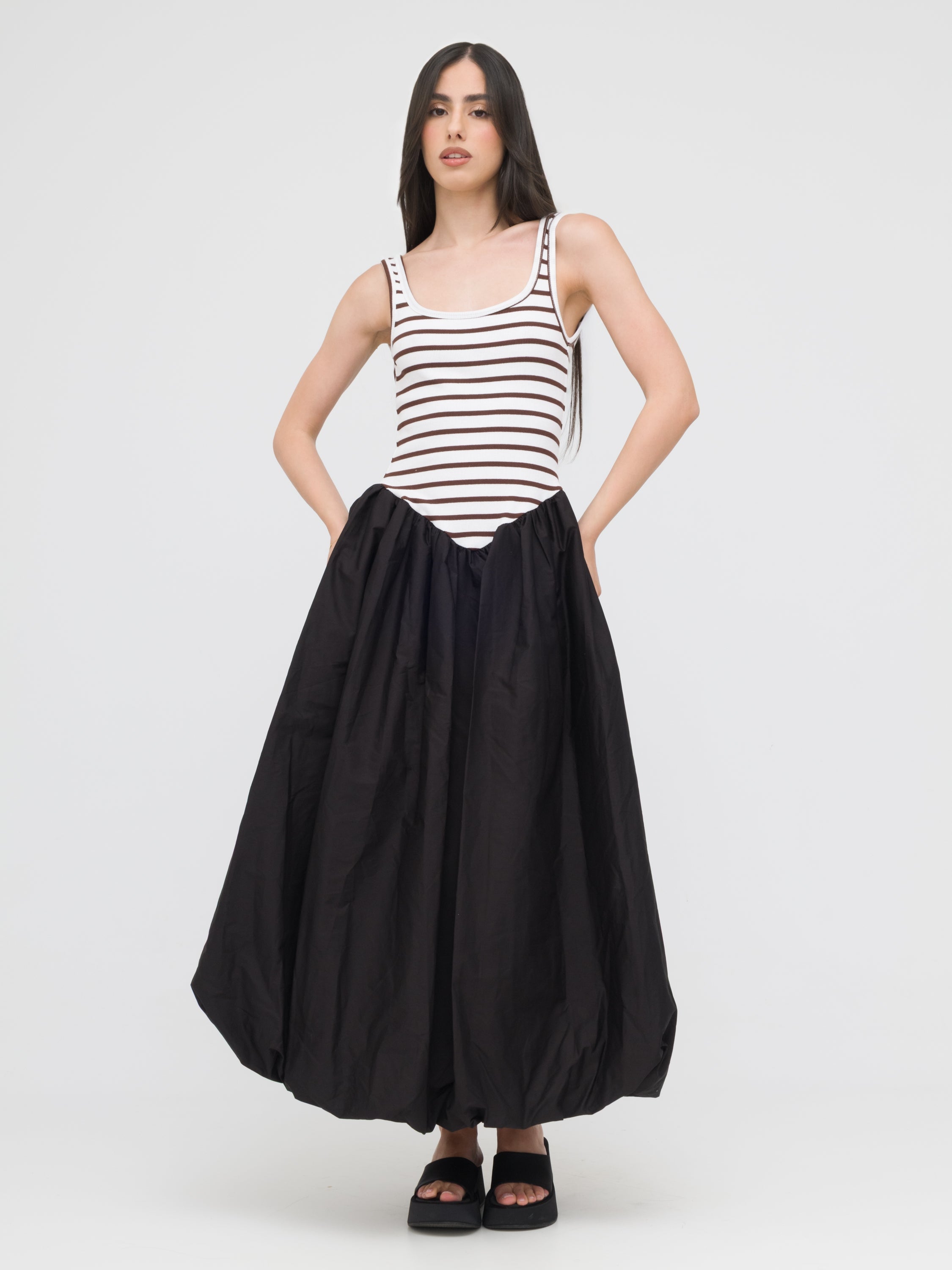 TENSIONE IN- maxi dress design voluminoso a palloncino