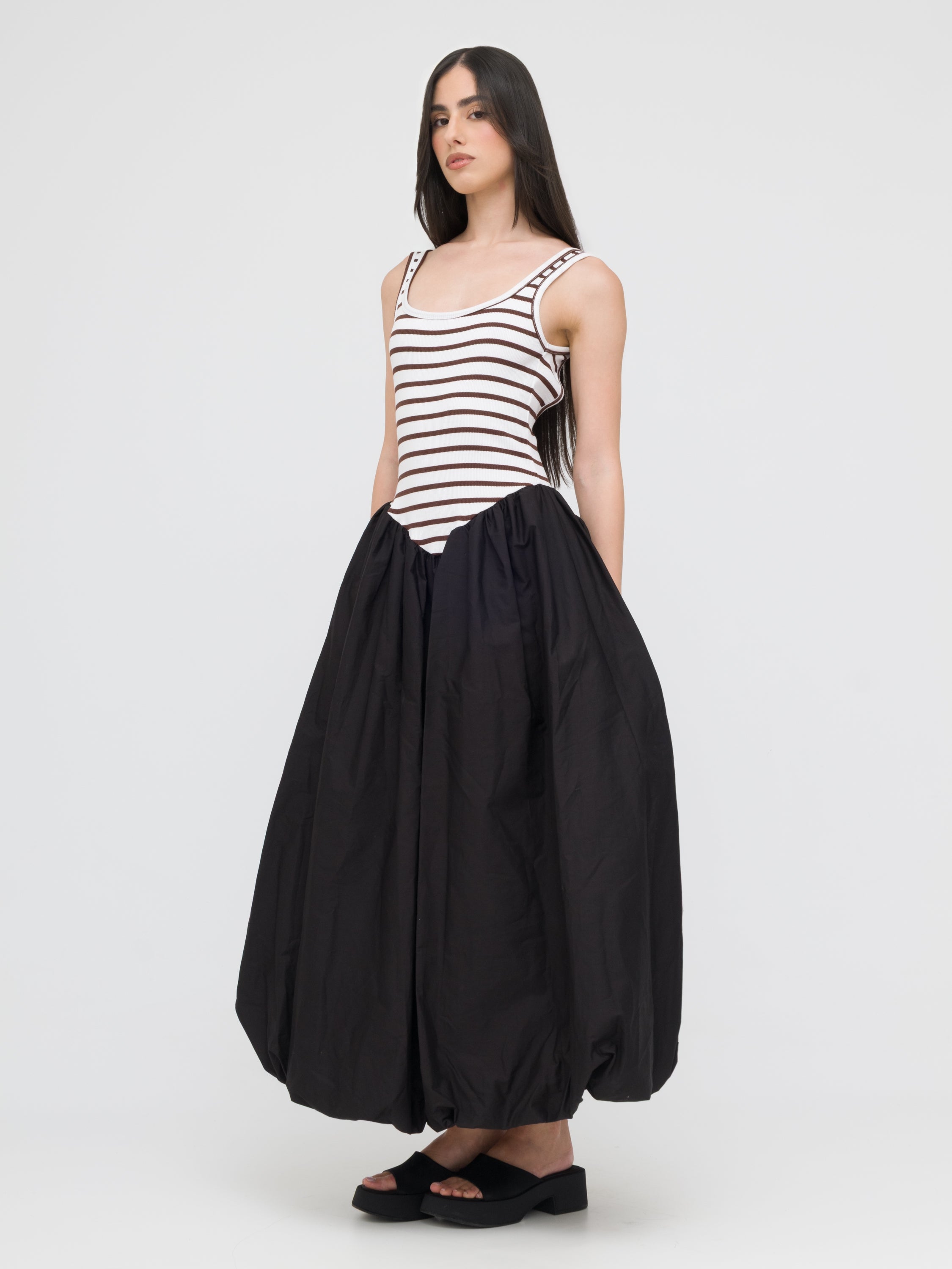 TENSIONE IN- maxi dress design voluminoso a palloncino