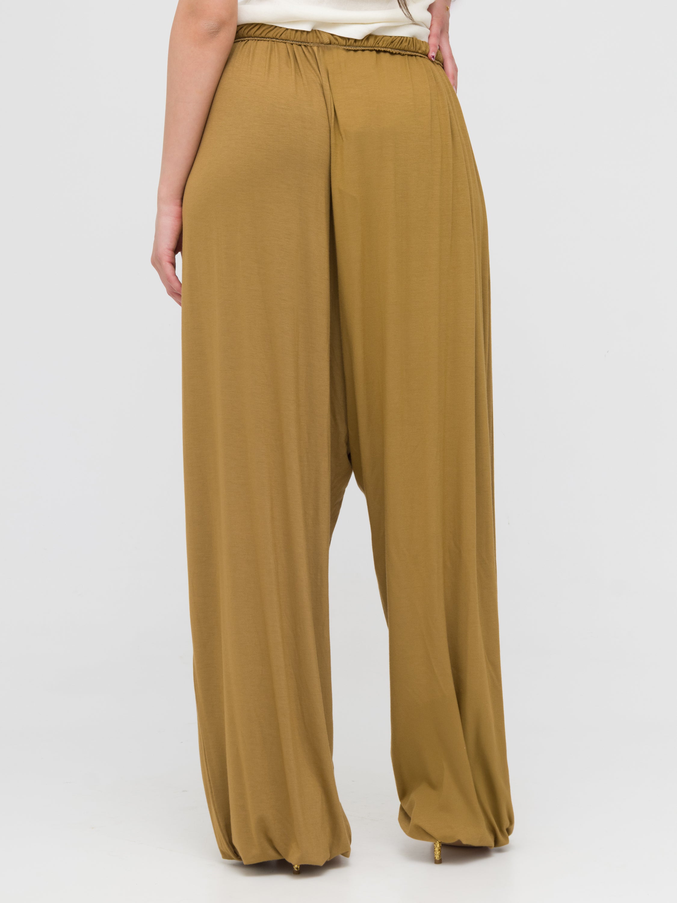 DIXIE- pantalone ampio giallo ocra
