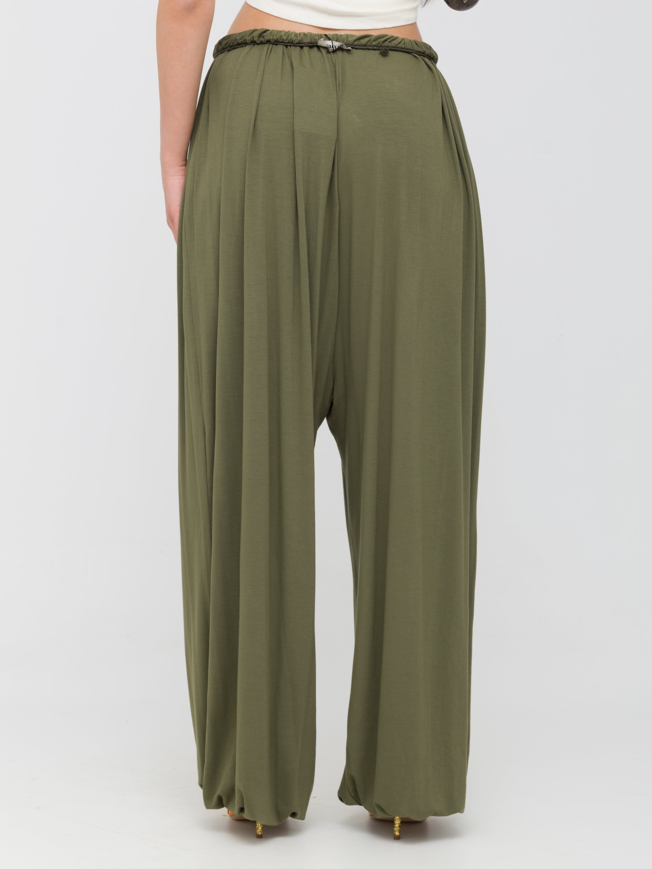 DIXIE- pantaloni ampi kaki