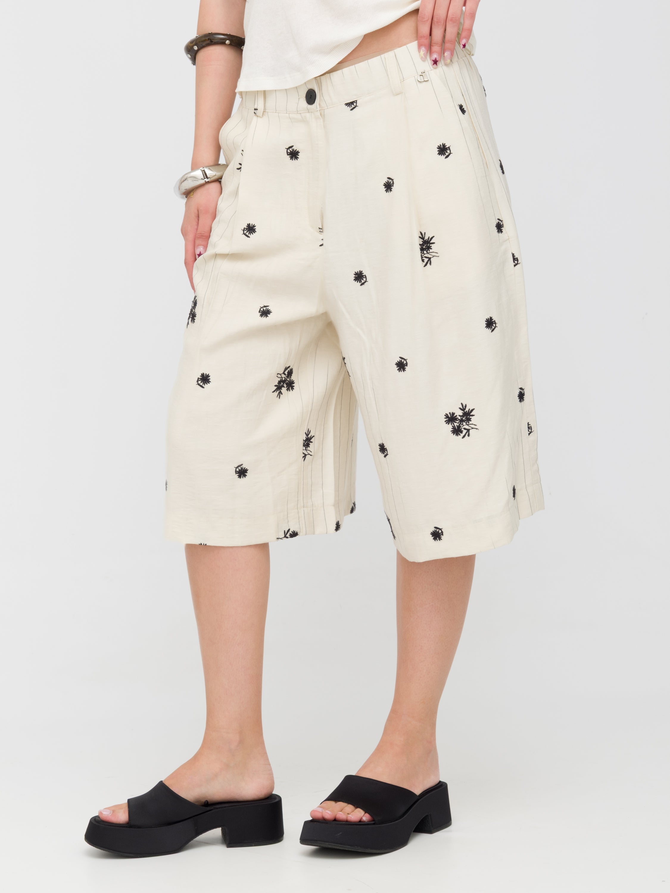 DIXIE - jorts White fantasie in black
