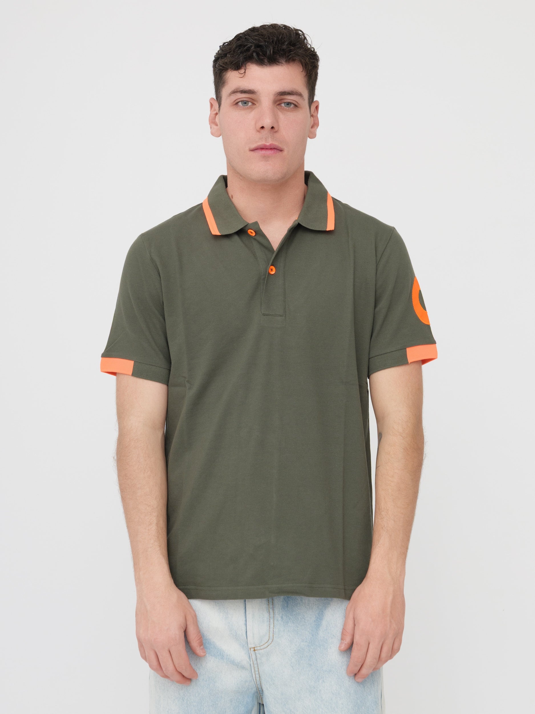 SHOCKLY - T- shirt polo verde militare