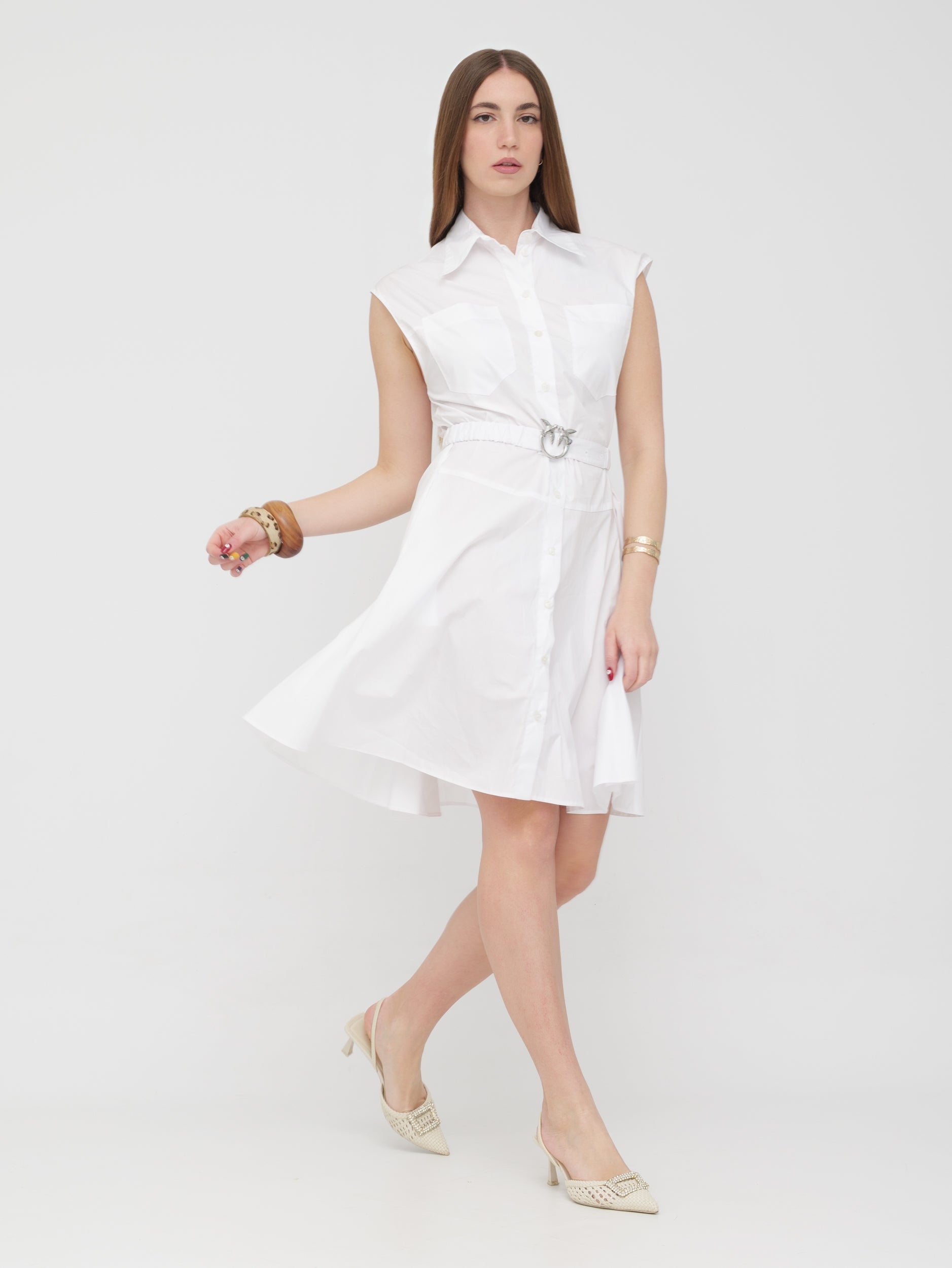 PINKO - abito midi con cintura