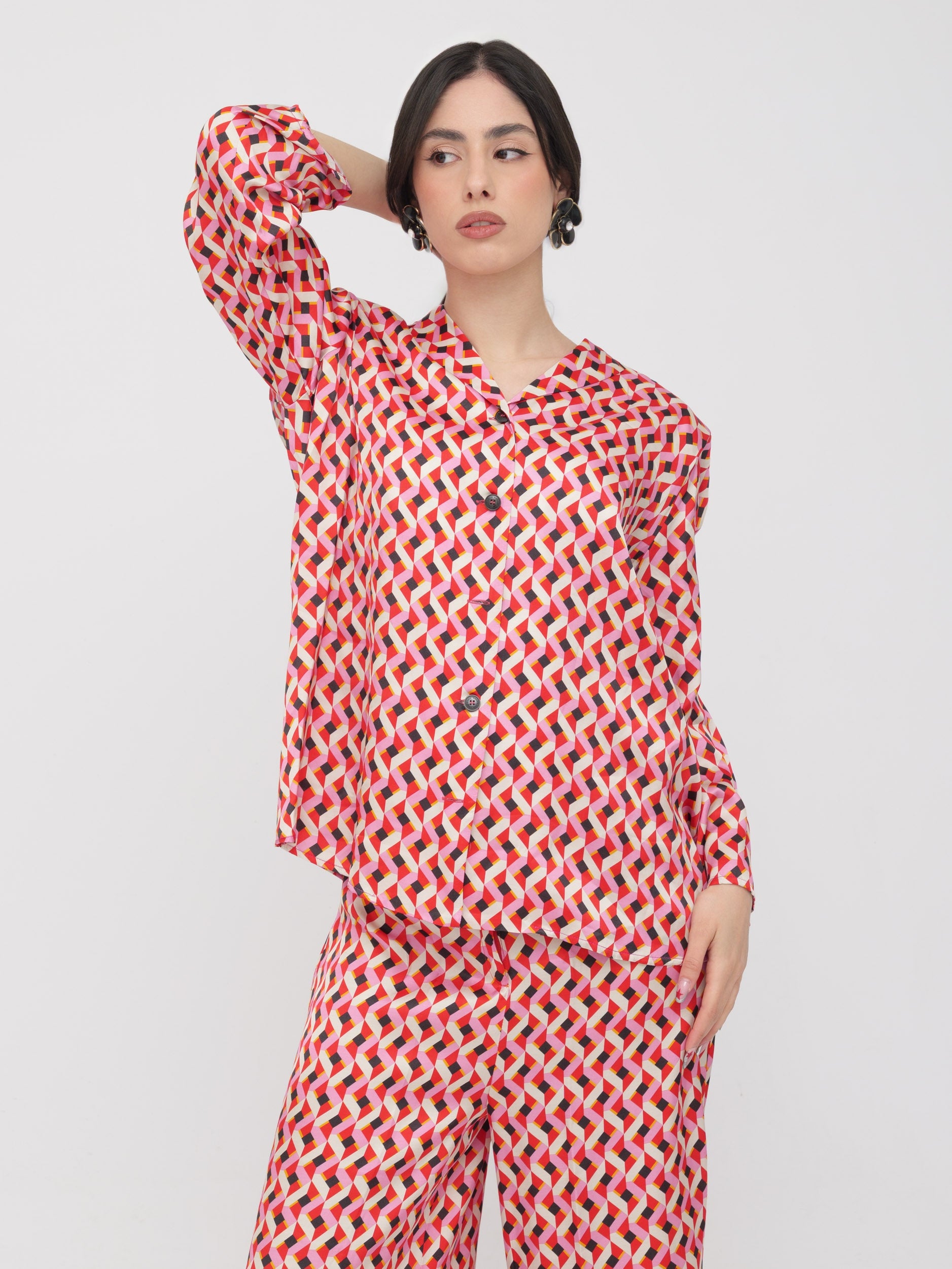 EMMA & GAIA - blusa prisma rosso