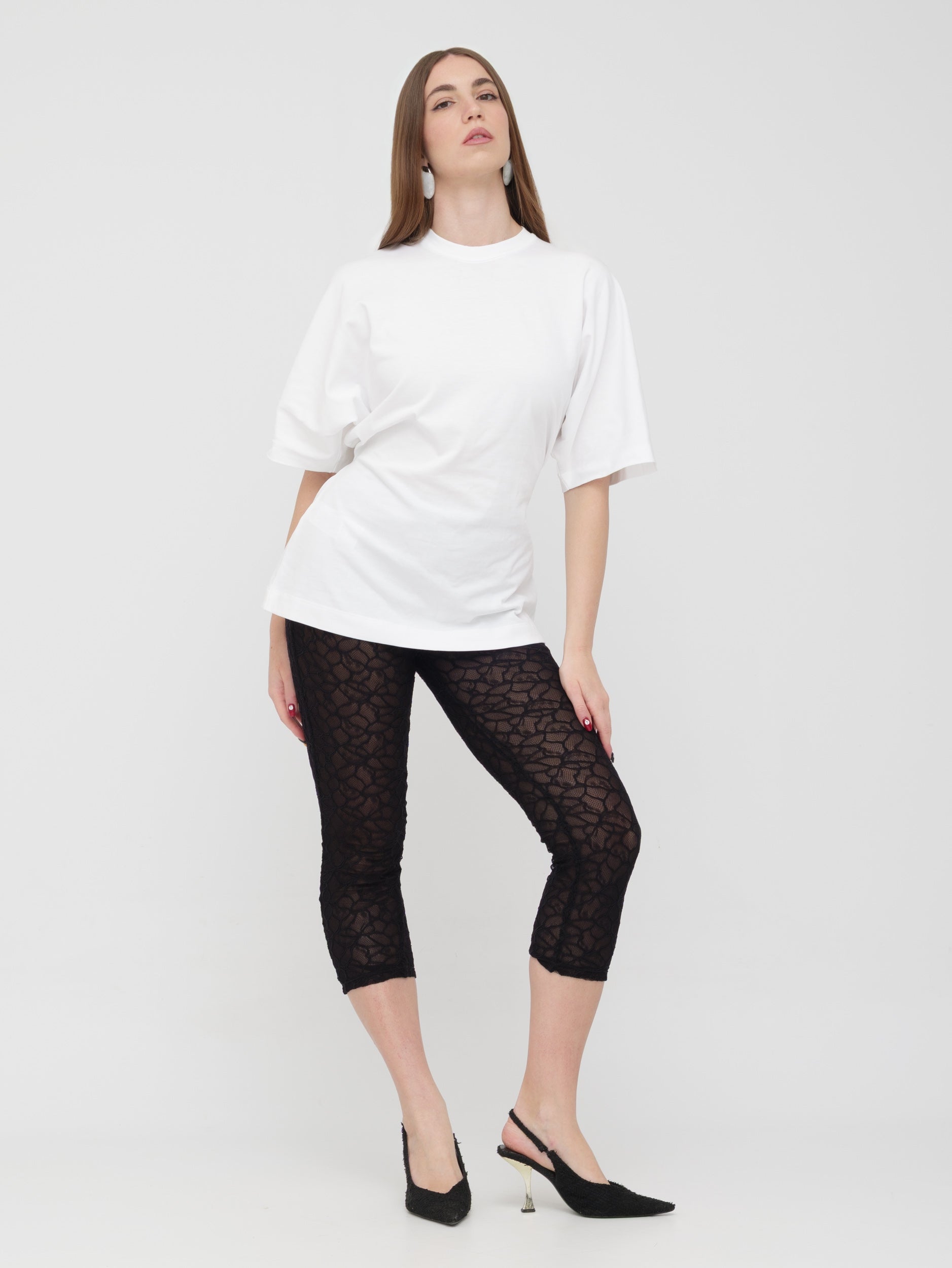 PINKO - t-shirt corsetto bianca