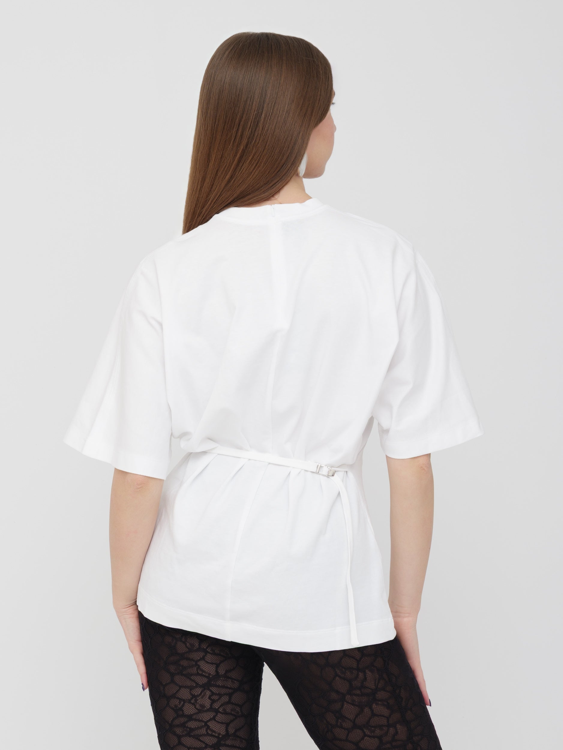 PINKO - t-shirt corsetto bianca