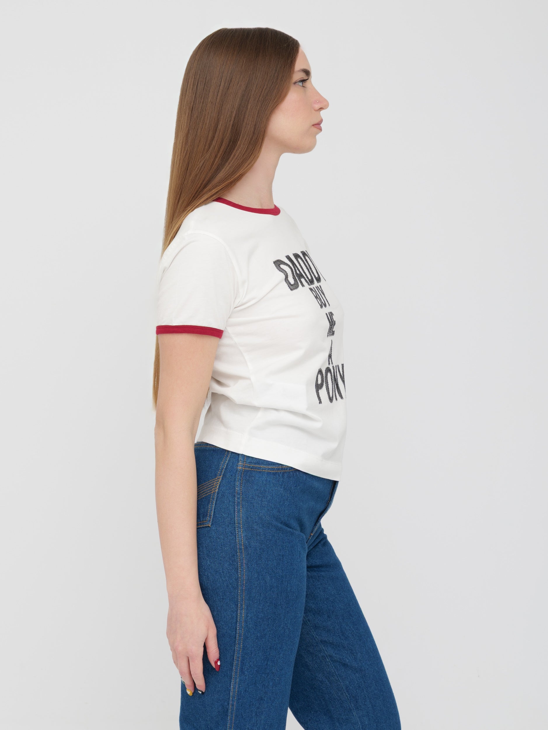 PINKO - t-shirt bianca con scritta