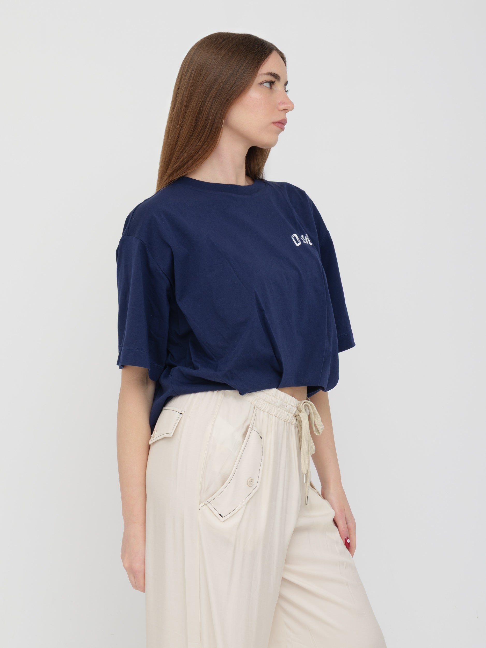 PINKO - t-shirt pinko blu cropped