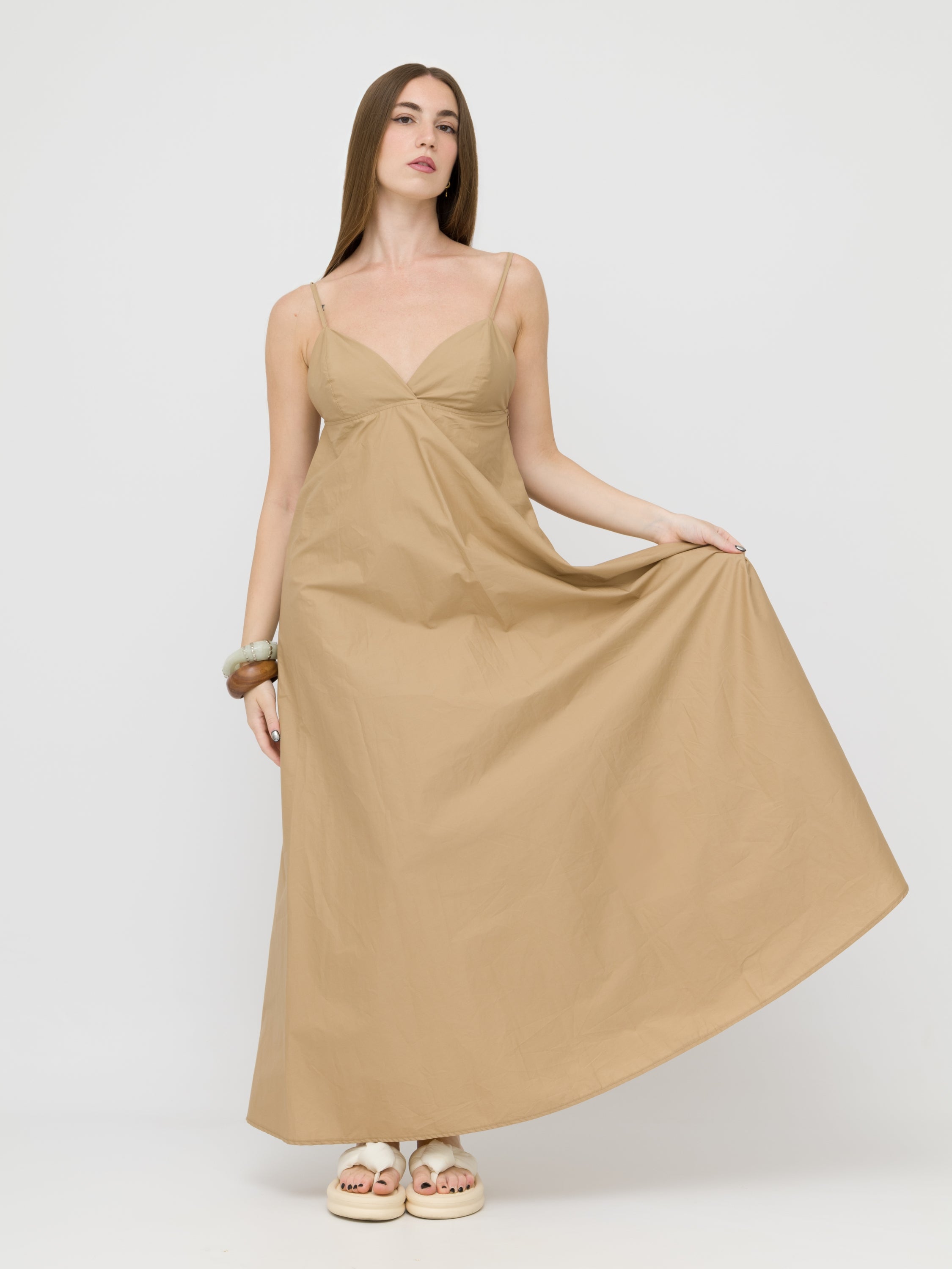 HAVEONE - maxi dress sabbia