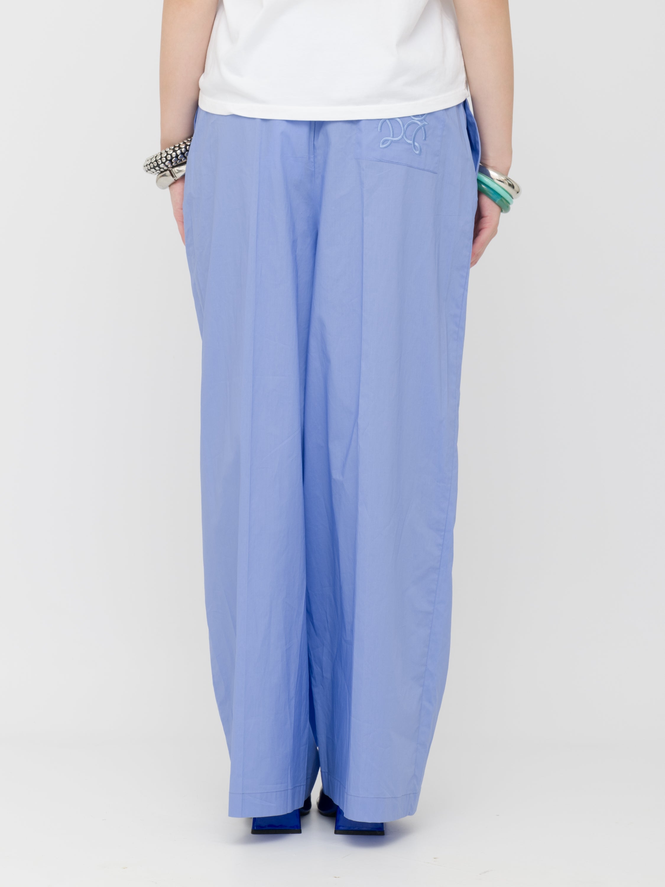 EMMA & GAIA- pantalone wide leg celeste