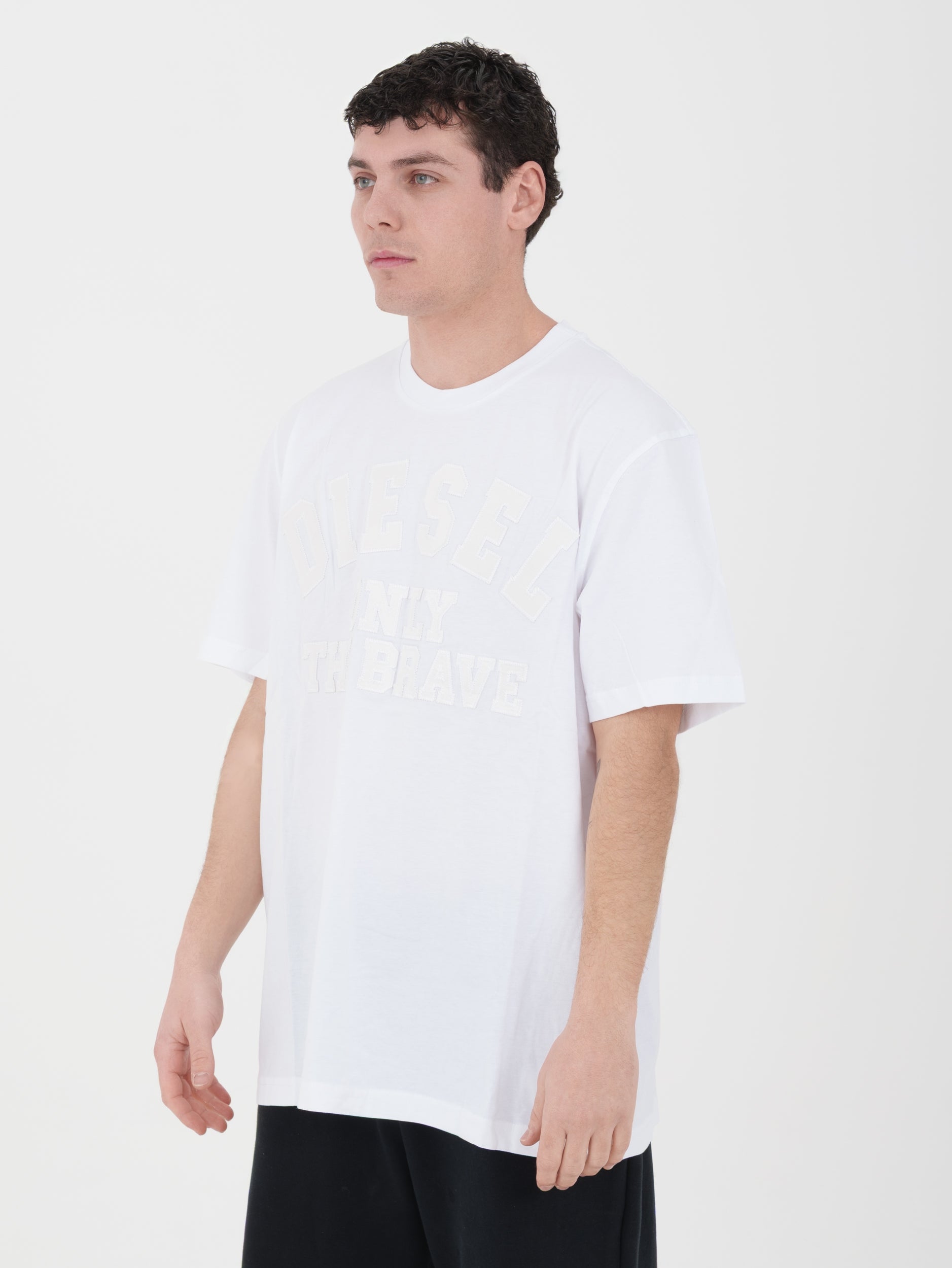 T-shirt Diesel con logo ricamato