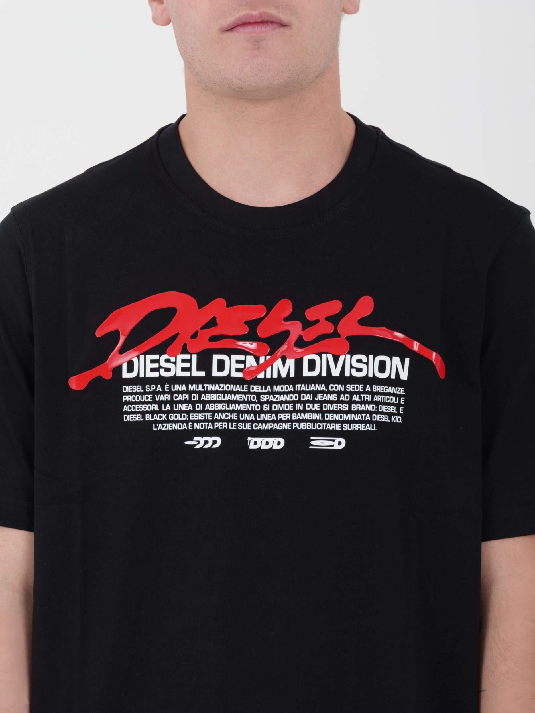 T-shirt Diesel logo rosso