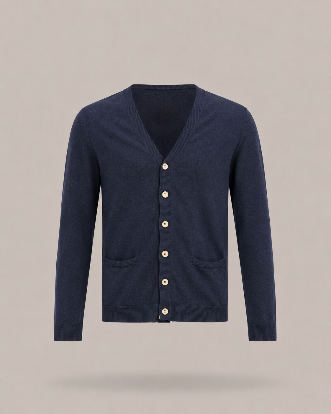 H953 - cardigan blu in maglia