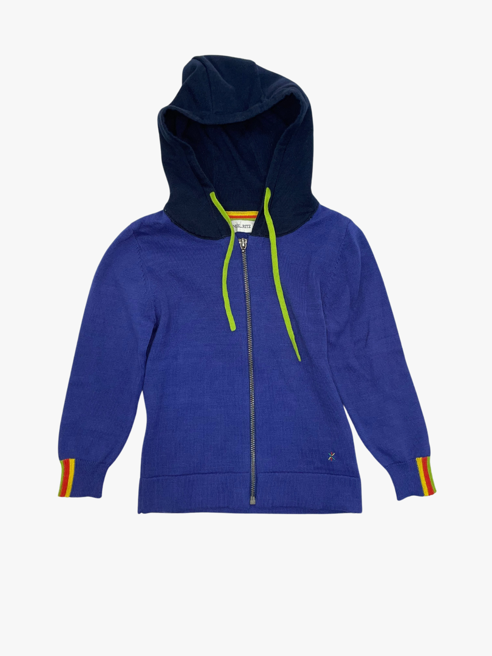 FELPA CON CAPPUCCIO BAMBINO BLU