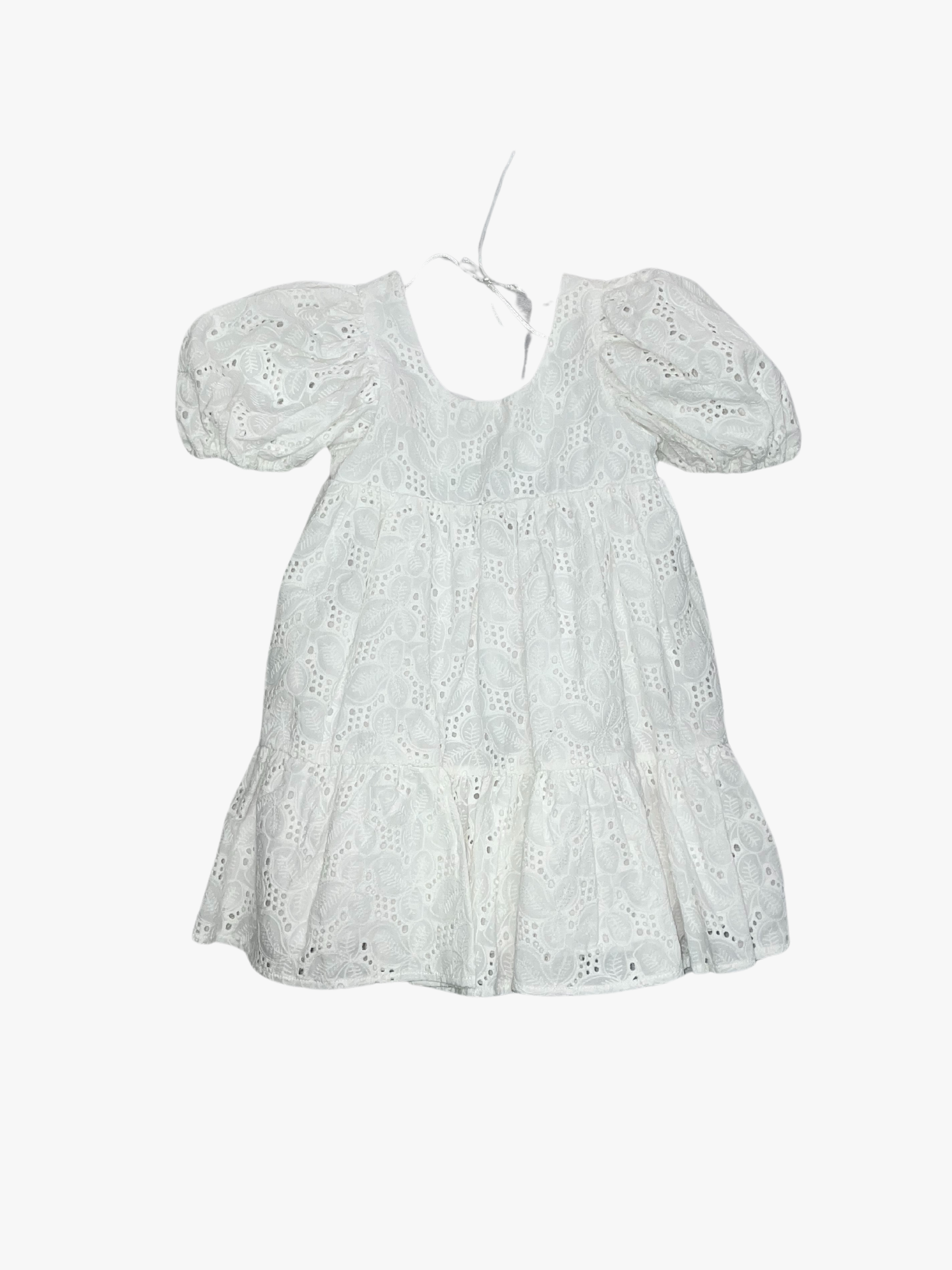 WHITE SANGALLO DRESS FOR CHILDREN