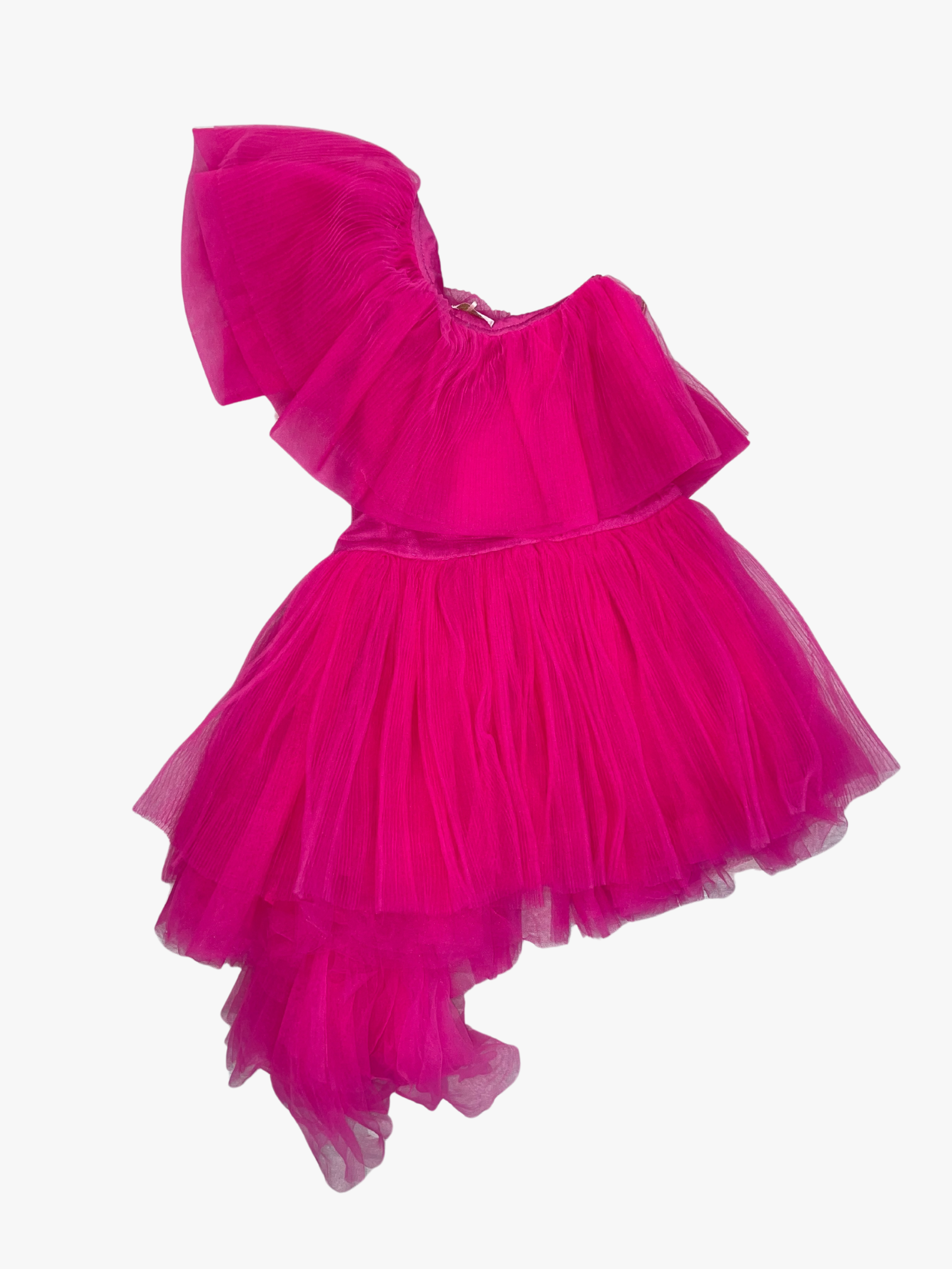 VESTITO IN TULLE BAMBINO FUCSIA