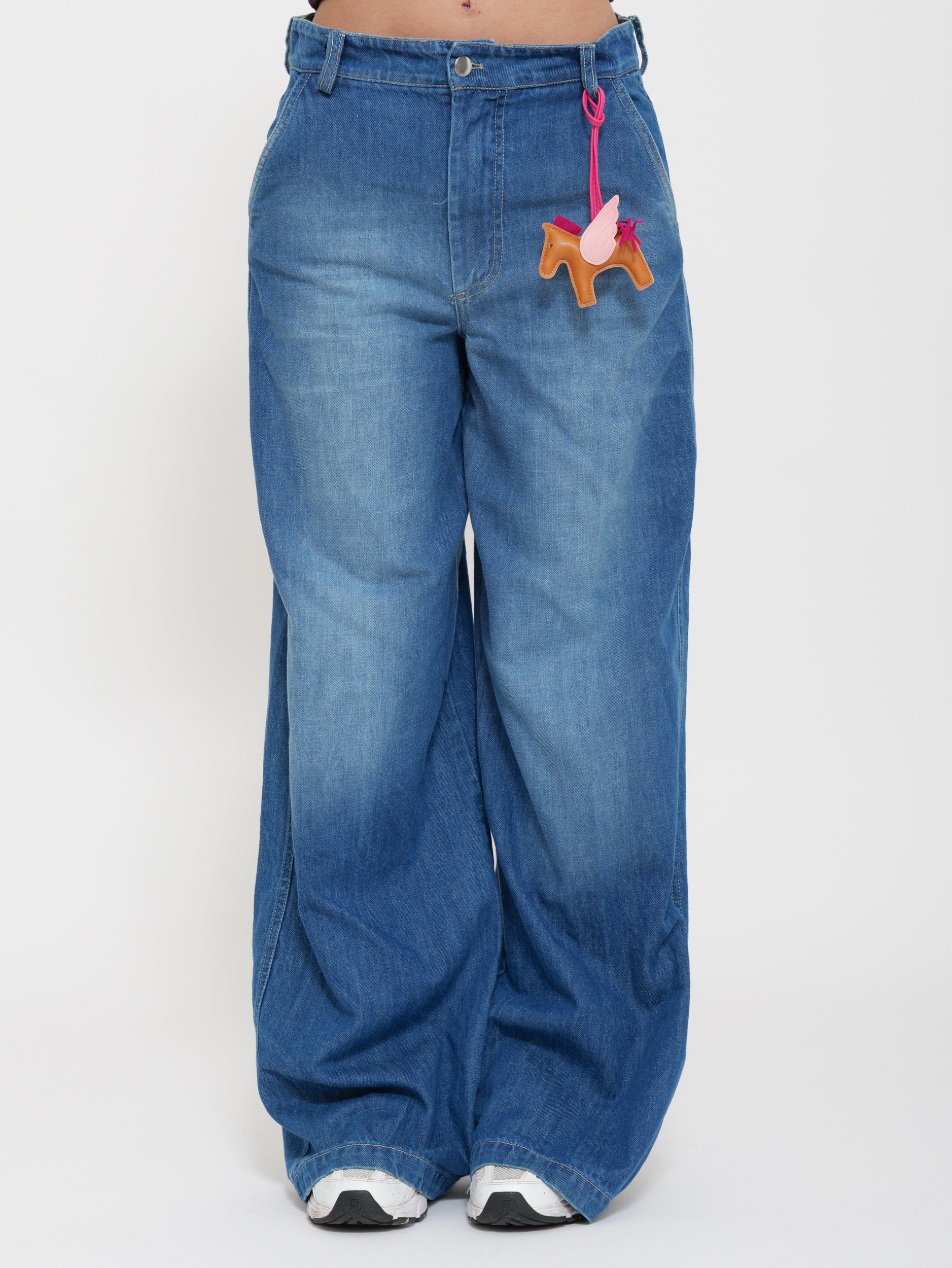 Jeans wide leg vita media