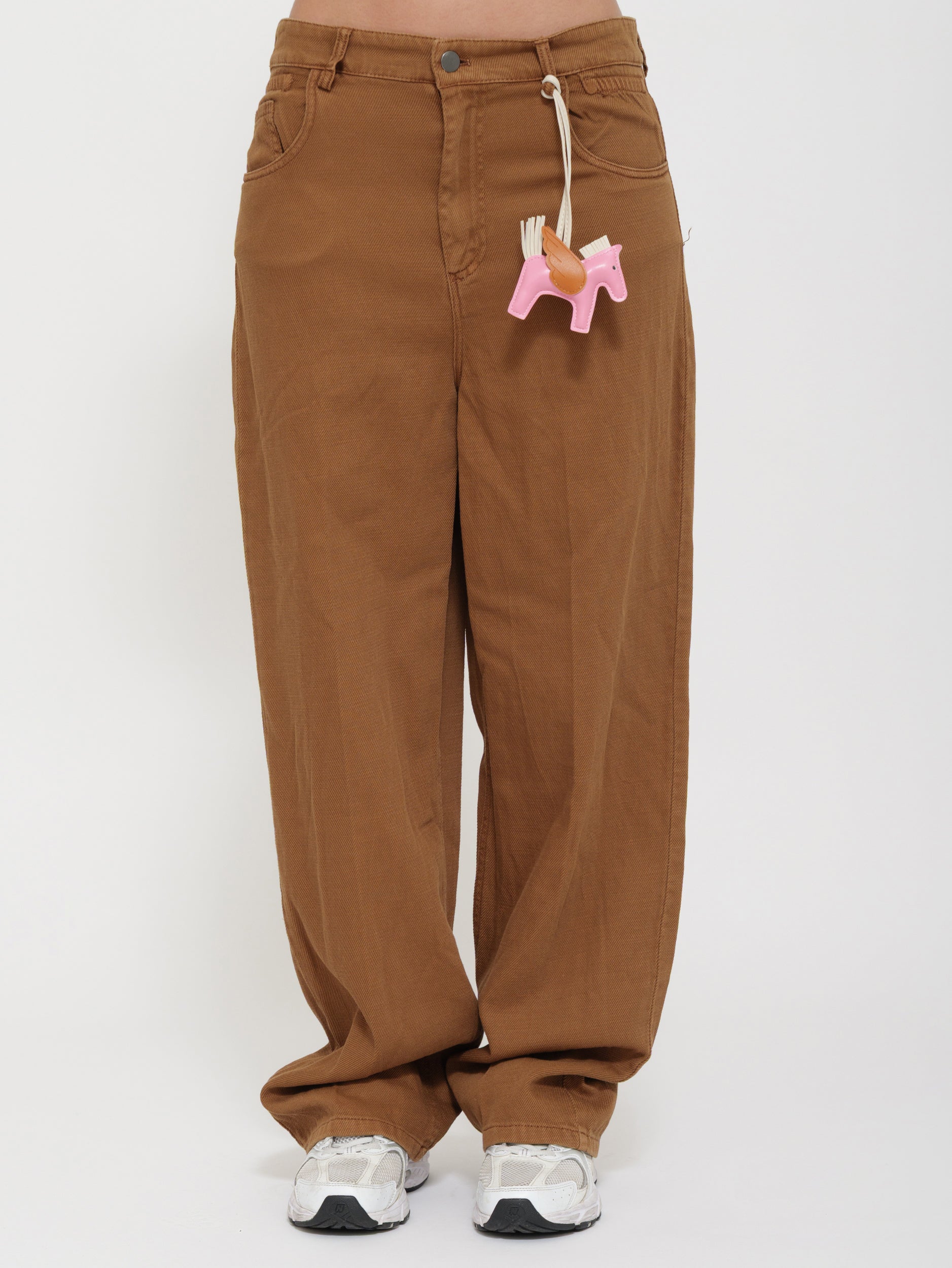 Jeans wide leg vita media