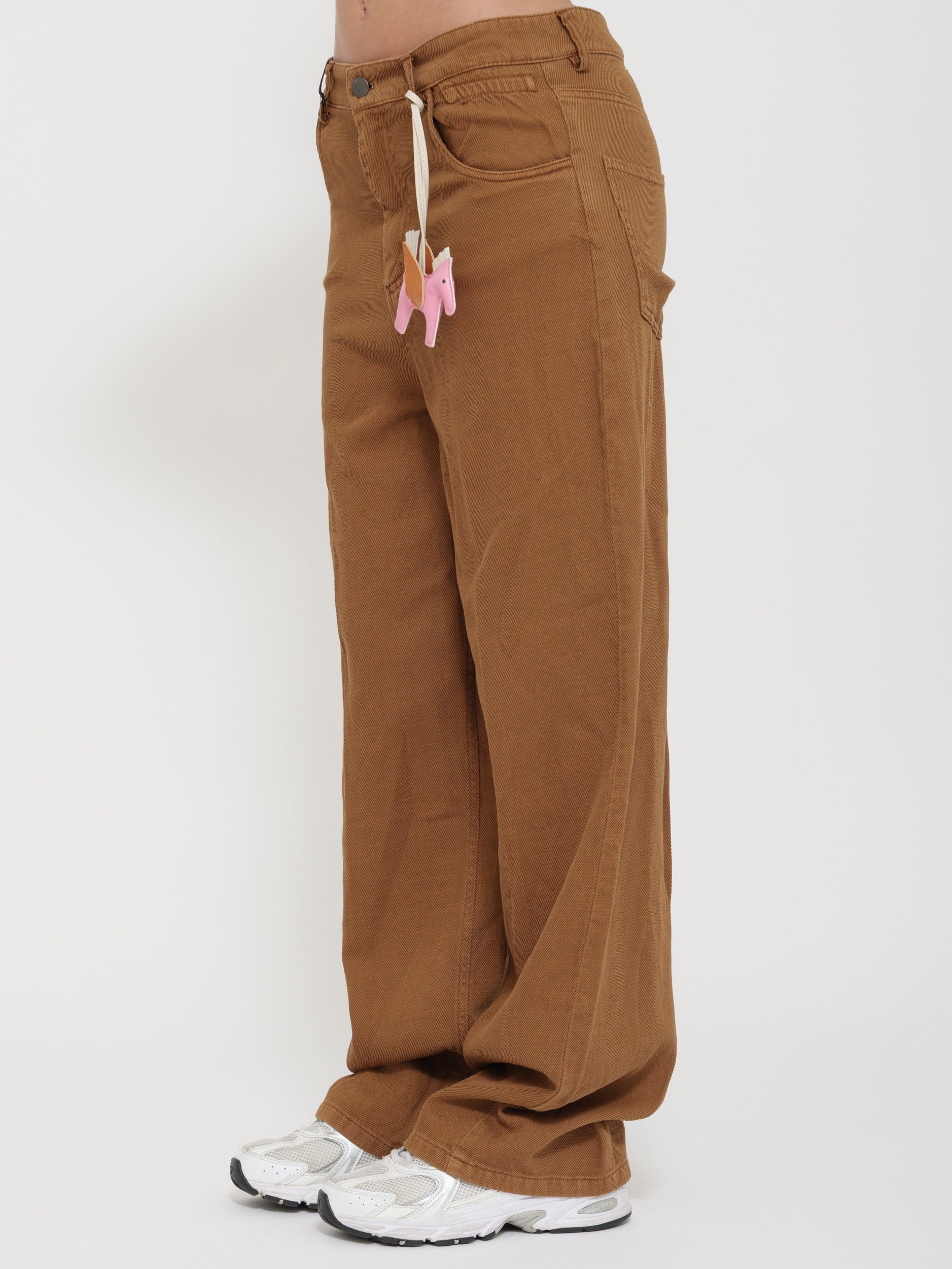 Jeans wide leg vita media