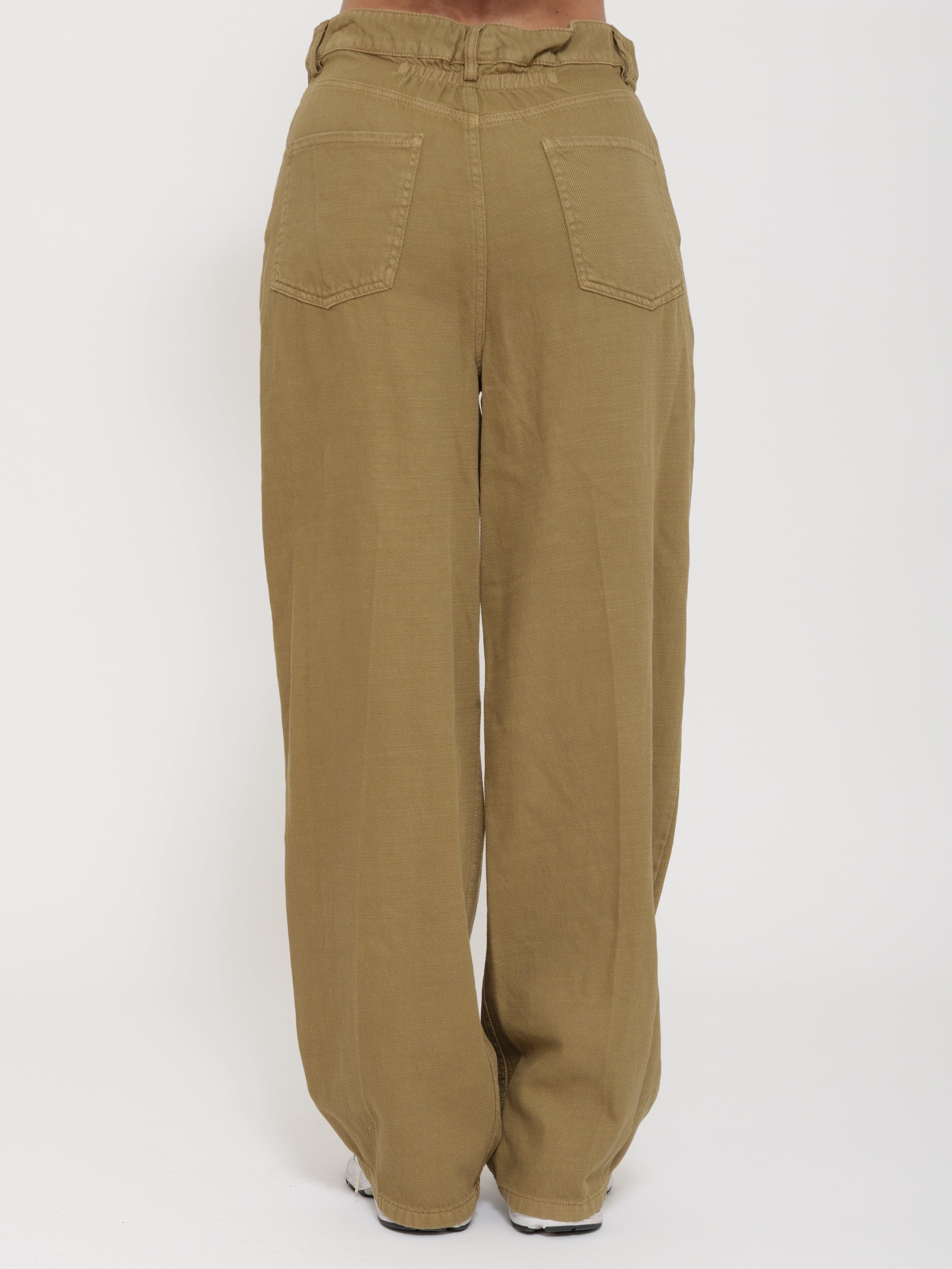 Jeans wide leg vita media