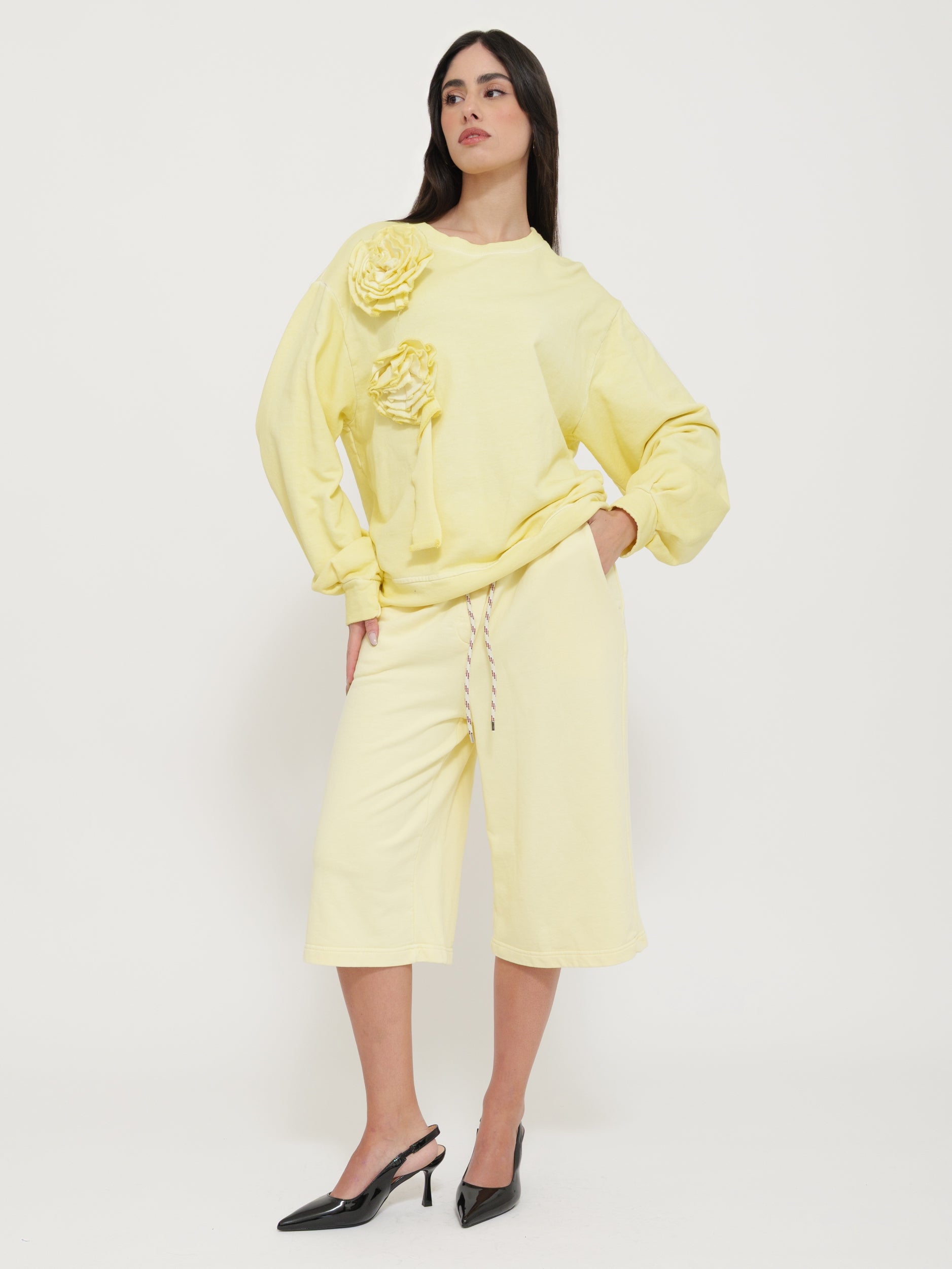 Felpa regular con fiocchi applicati