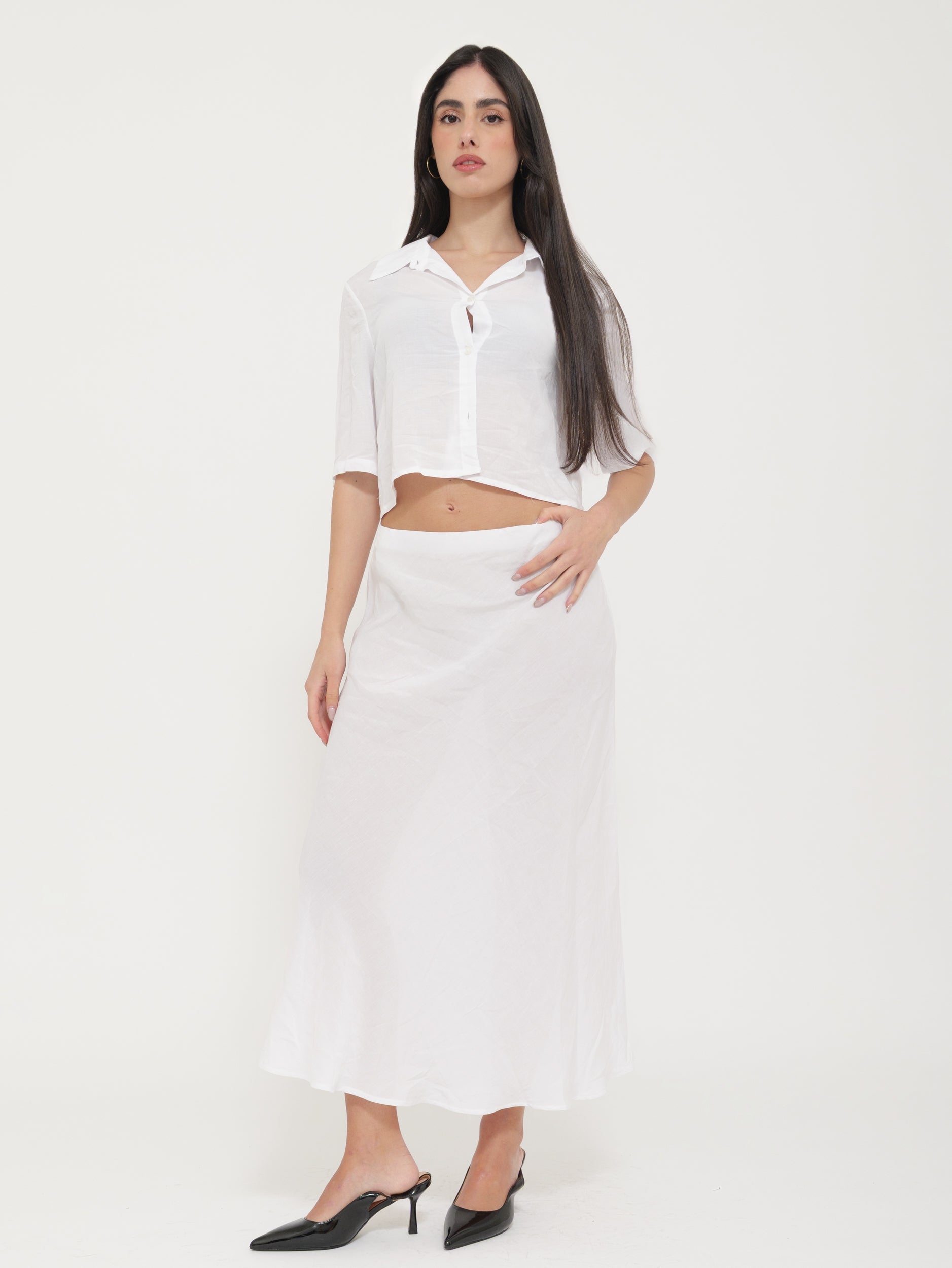Camicia Crop Mezze Maniche