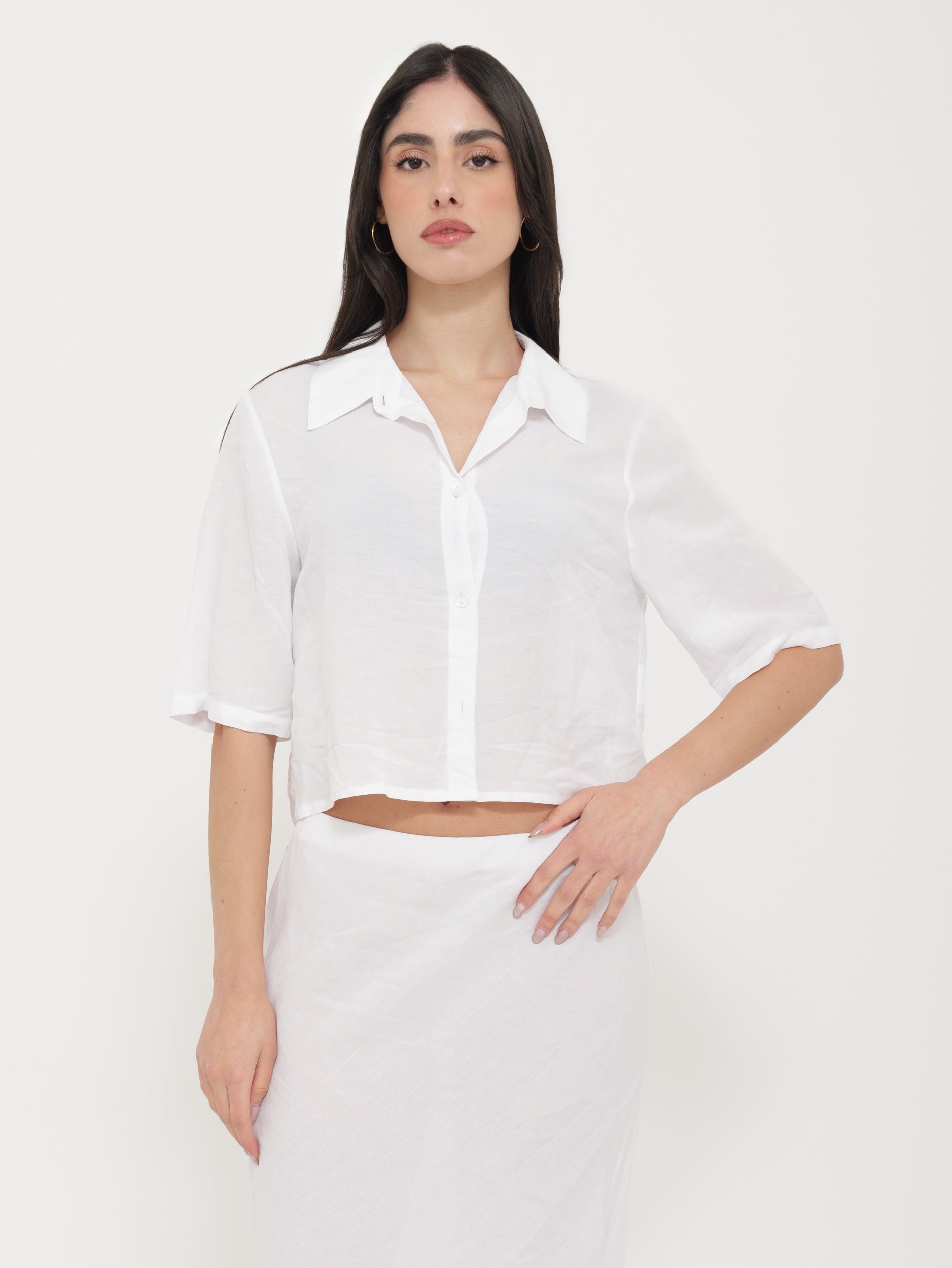 Camicia Crop Mezze Maniche