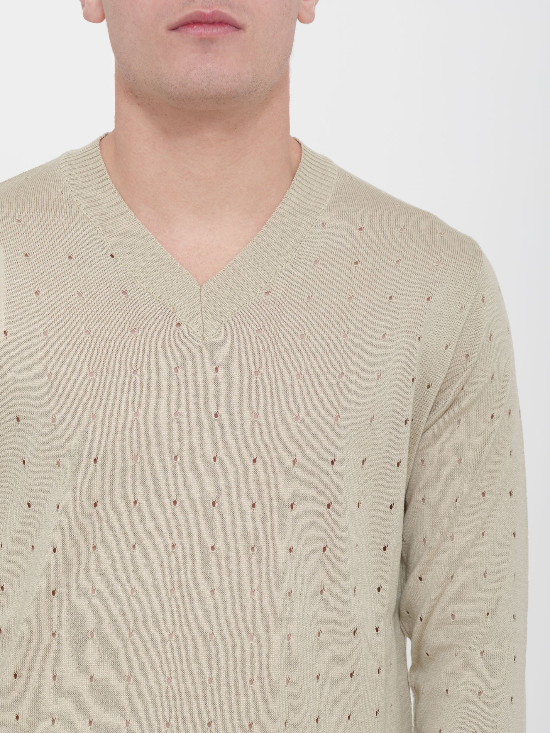 Pullover scollo a V victor cool traforato Made in Italy