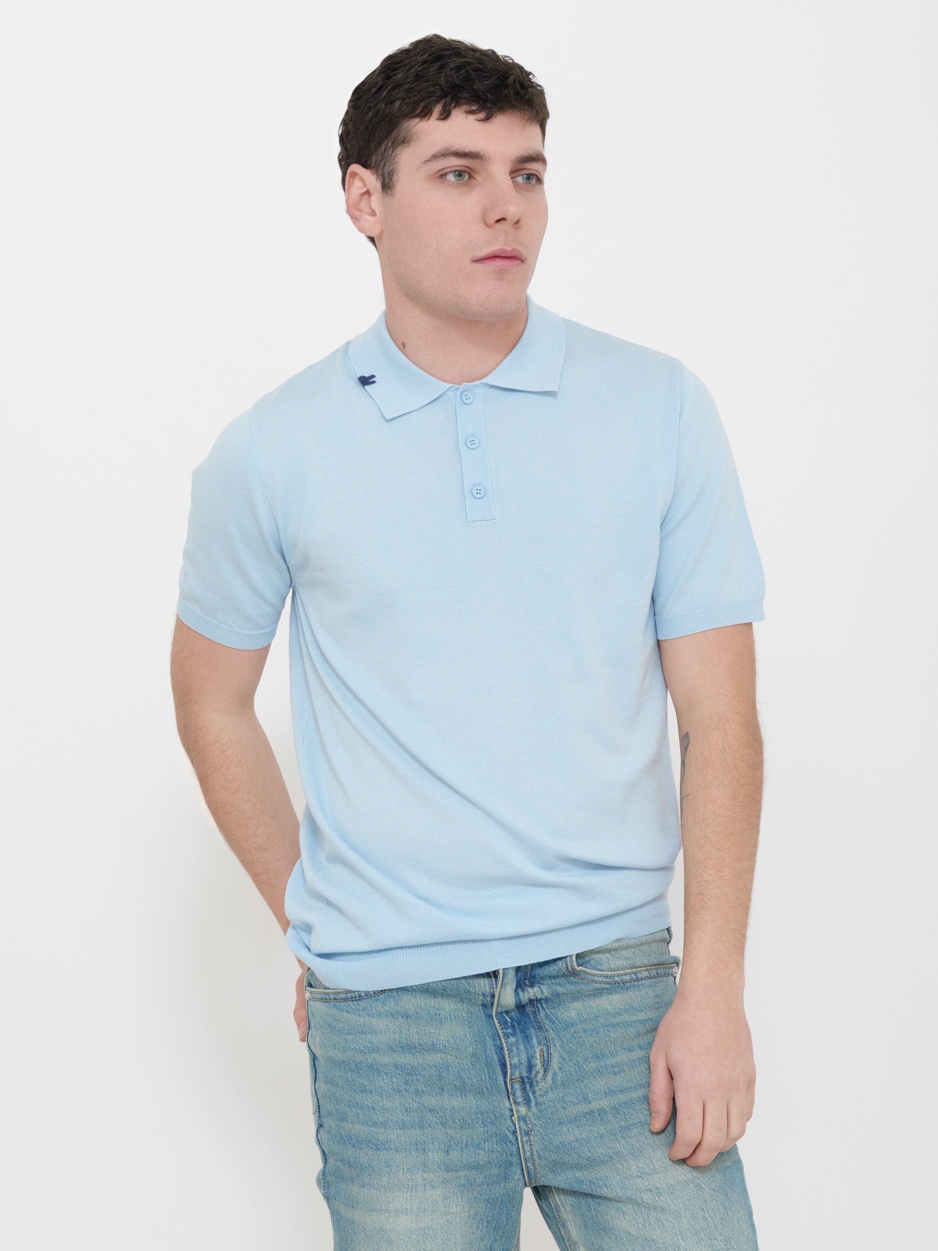 Polo victor cool in maglia turchese 100% cotone Made in Italy