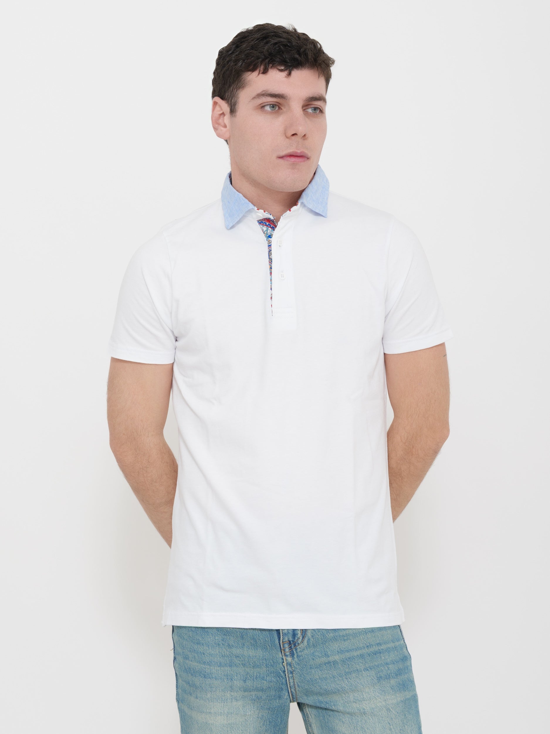 Polo victor cool made in Italy 100% cotone dettaglio colletto