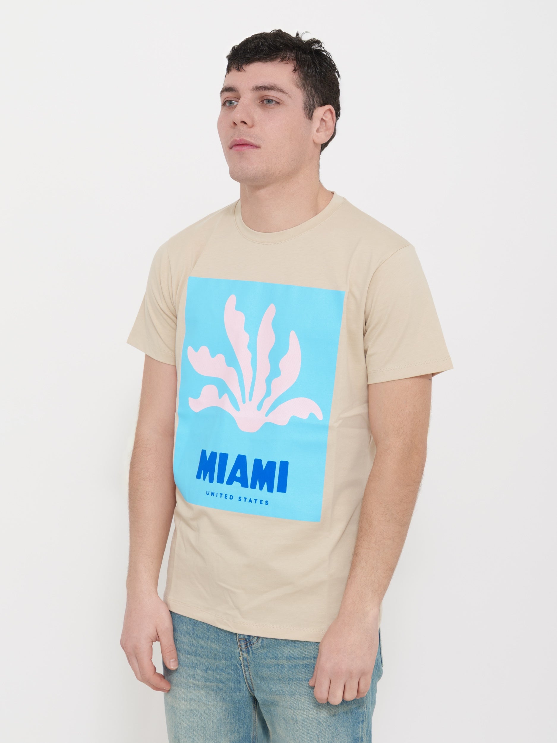 T-shirt victor cool con stampa Miami 100% cotone Made in Italy