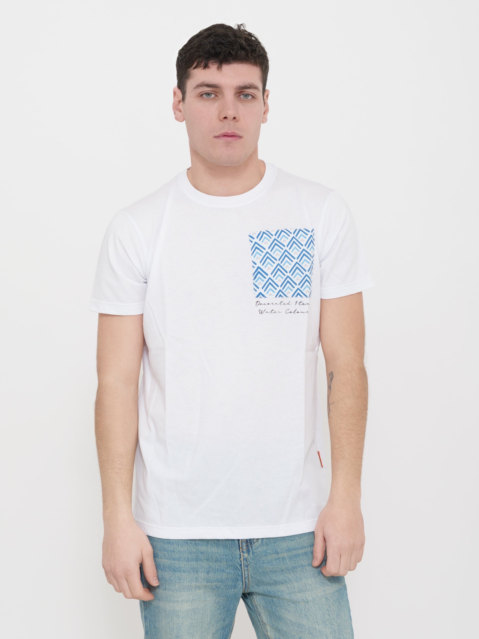 T-shirt victor cool stampa tasca 100% cotone Made in Italy