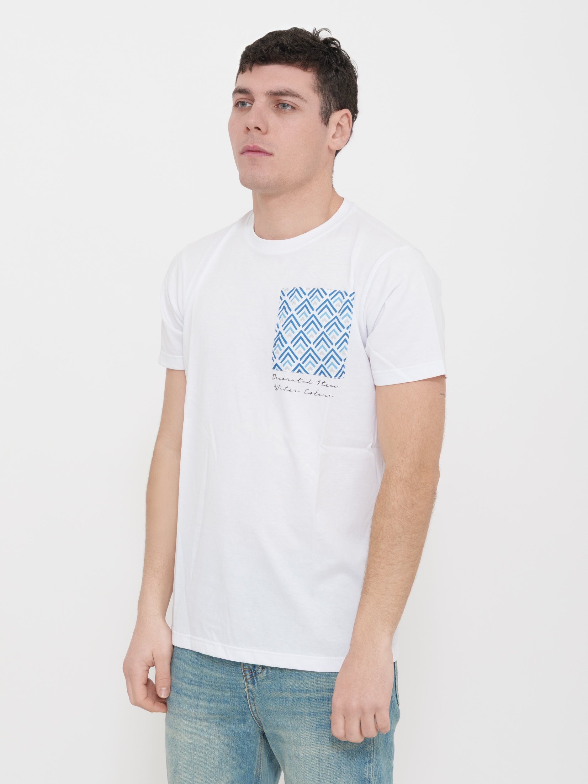 T-shirt victor cool stampa tasca 100% cotone Made in Italy