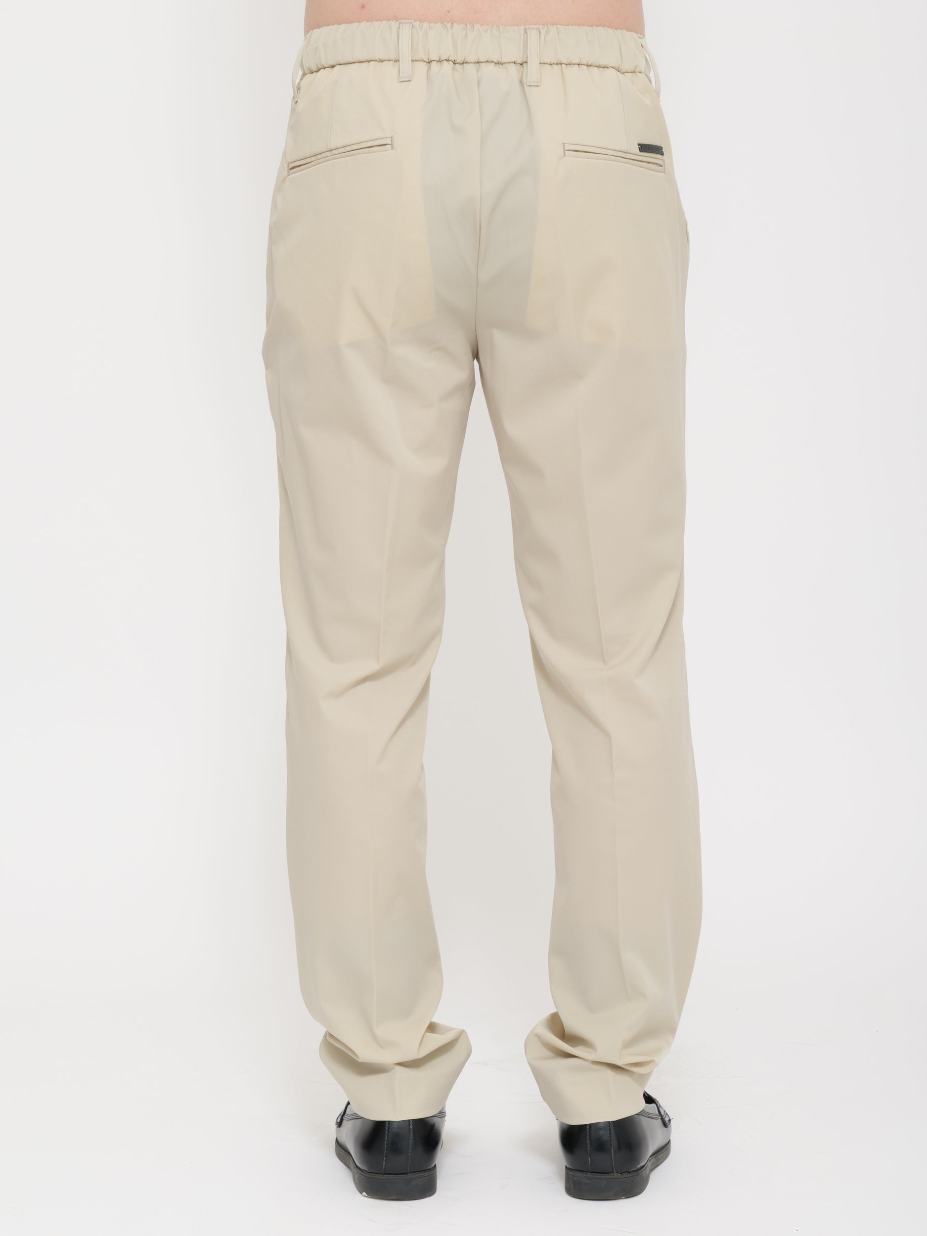 Pantalone victor cool Classic fit crema con laccio