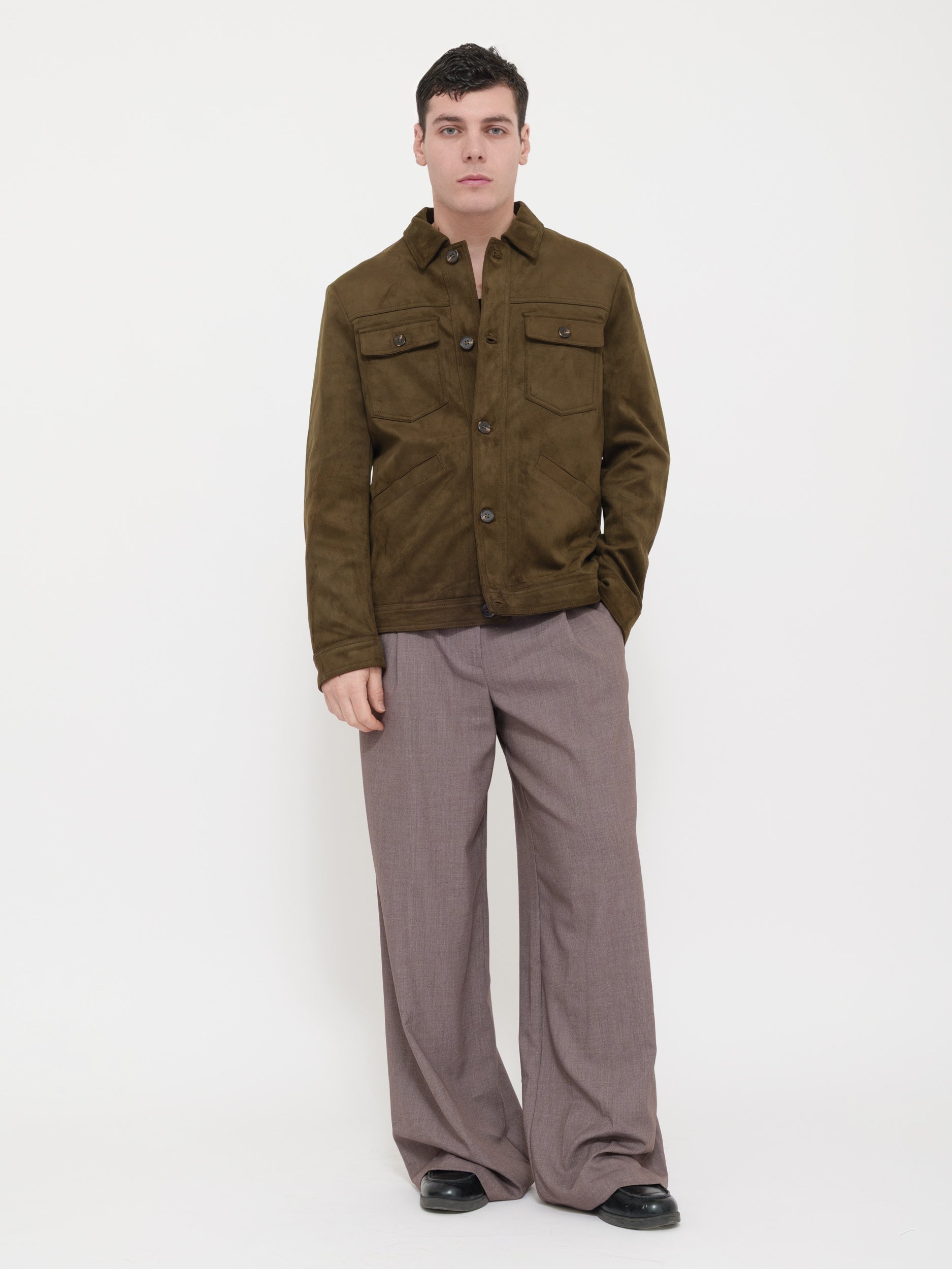 giacca workwear victor cool marrone caldo tessuto effetto scamosciato