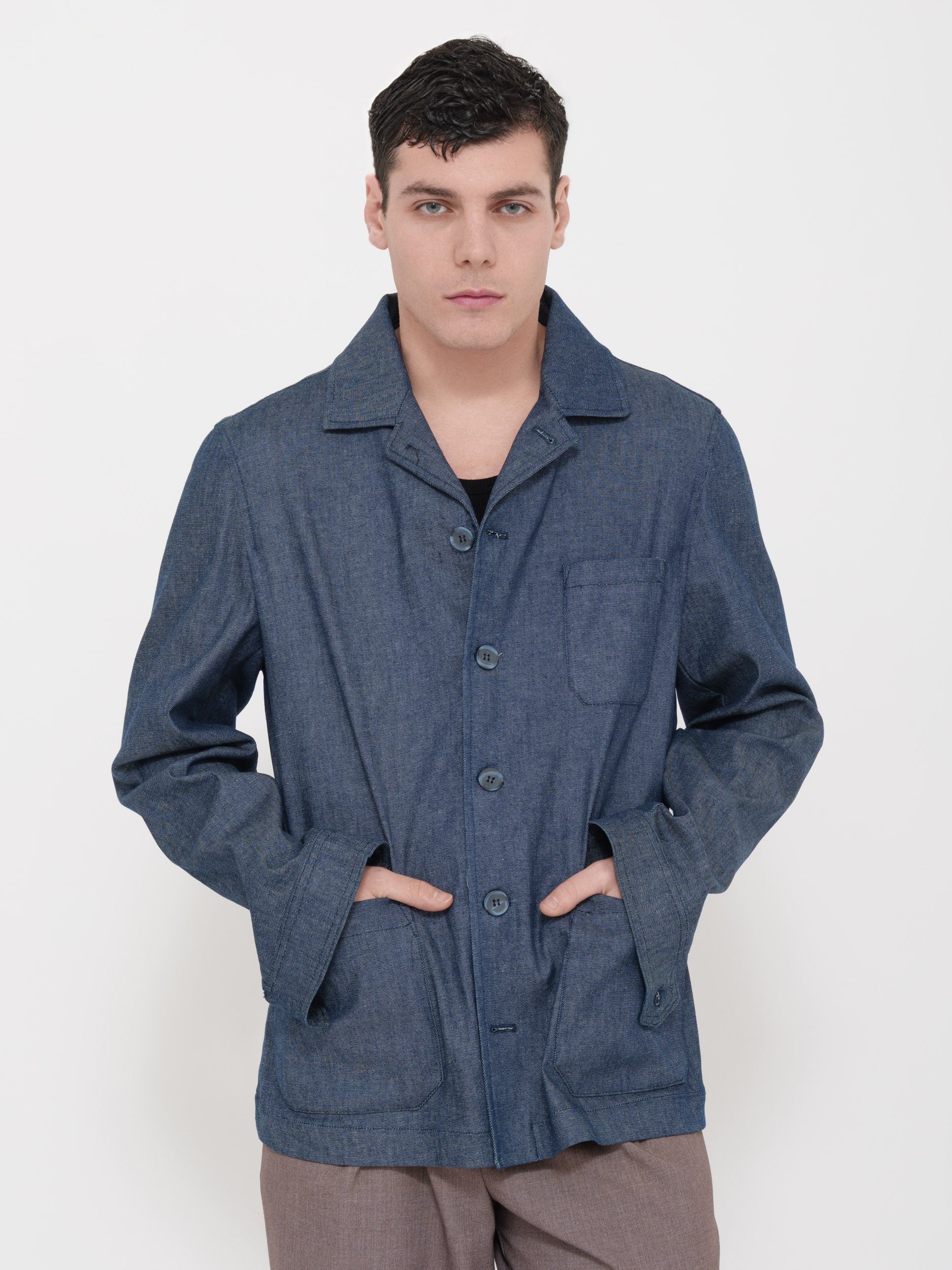 Giacca con colletto Victor cool blu navy