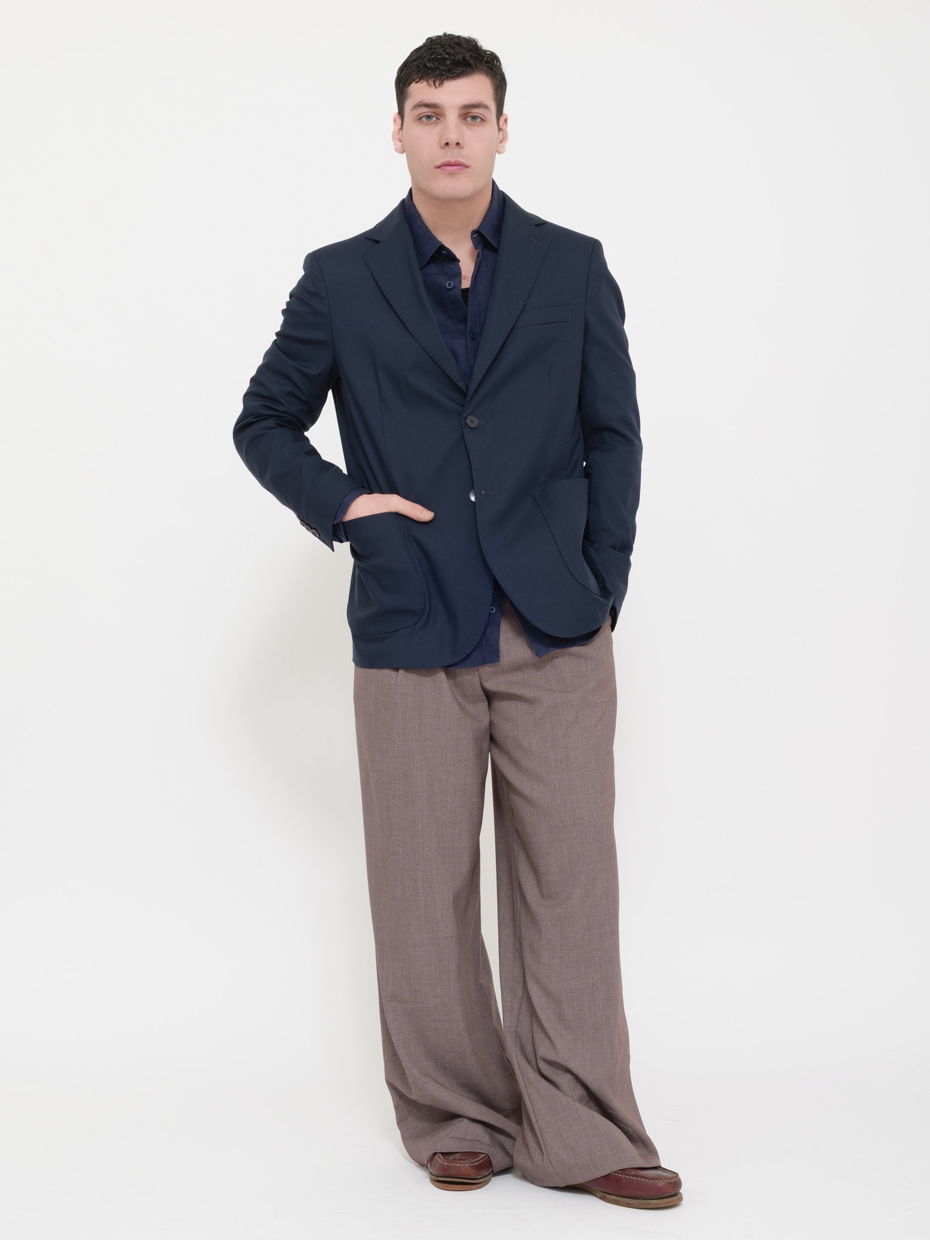 Giacca 2 bottoni Victor cool blu sfoderata