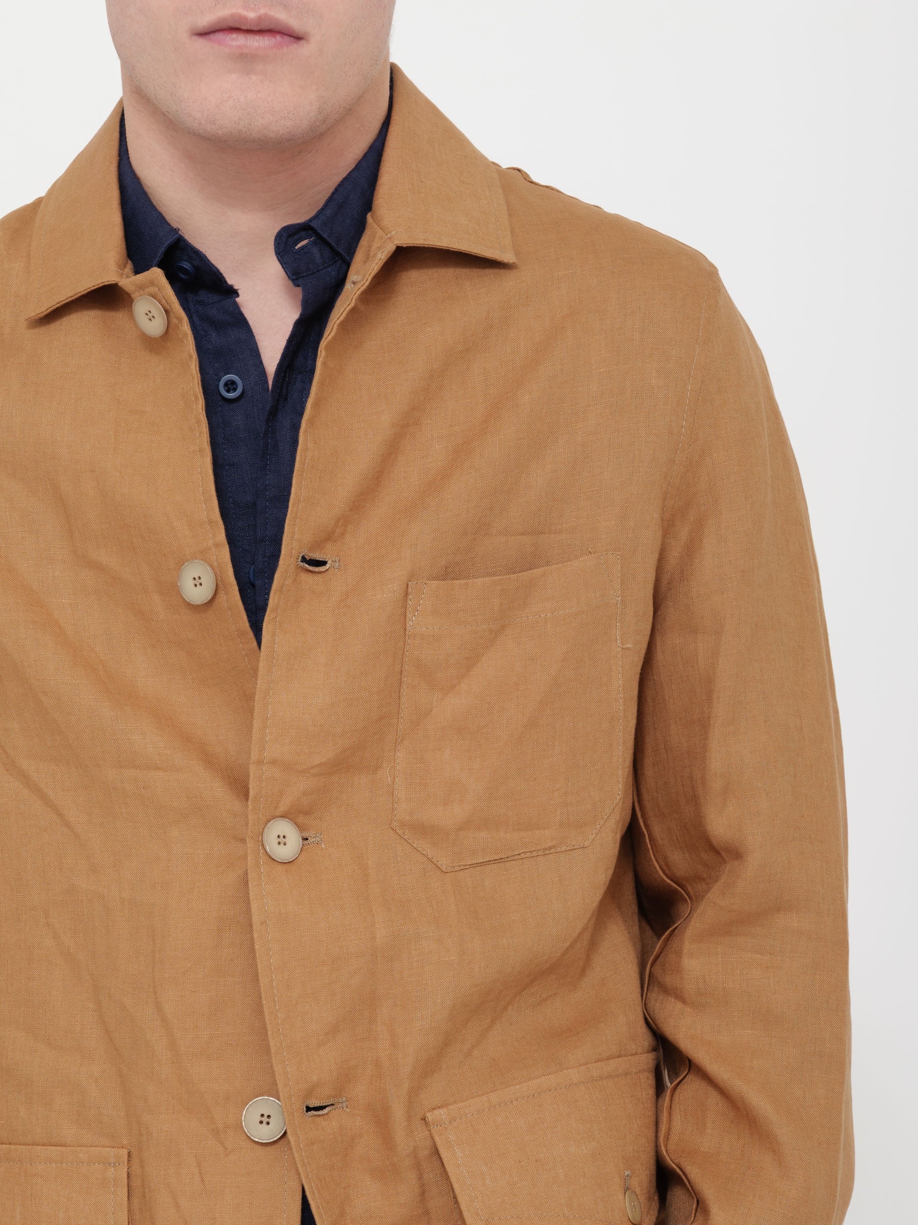 Giacca con colletto 100% lino victor cool