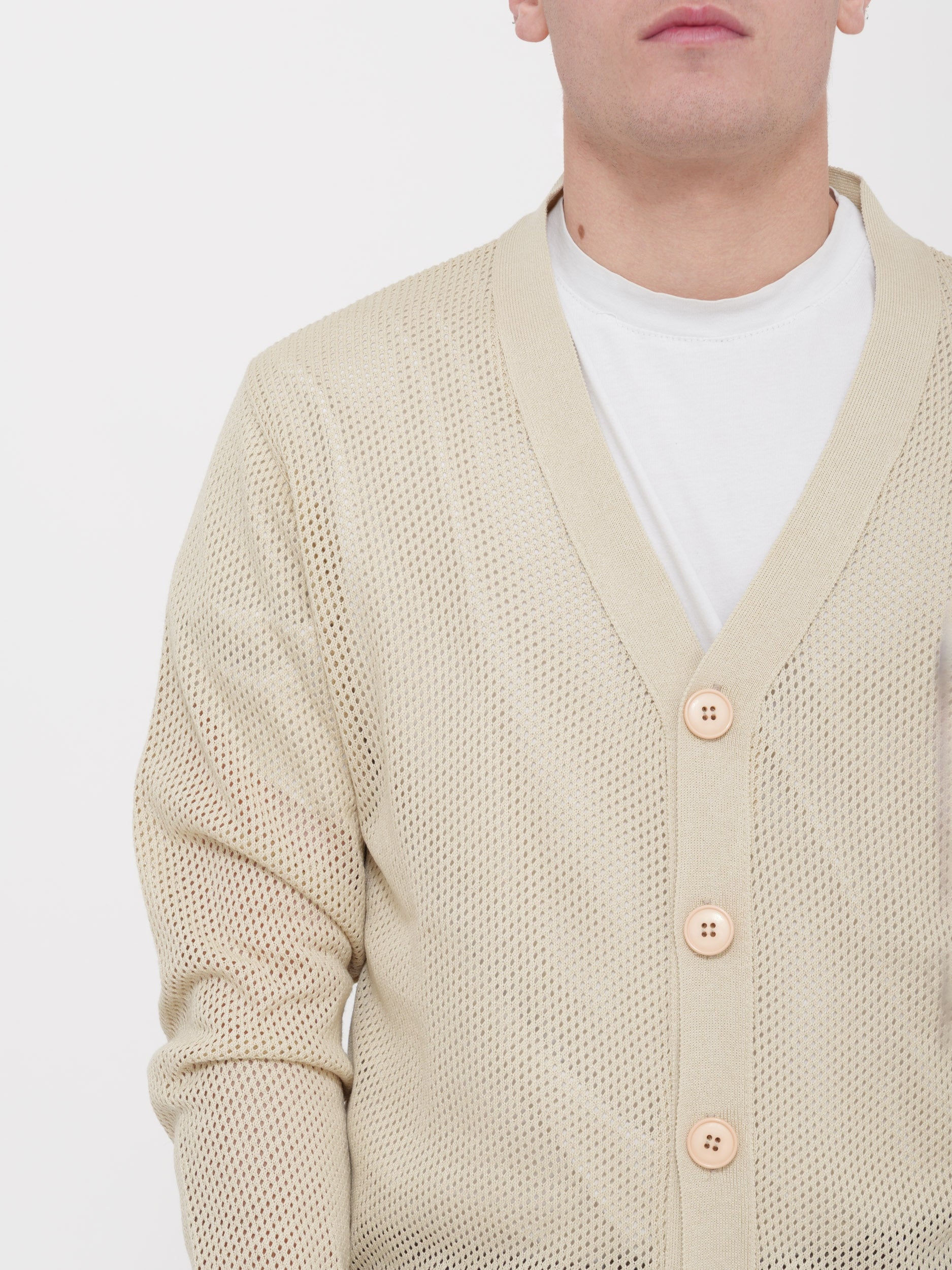 Cardigan traforato victor cool 100% cotone