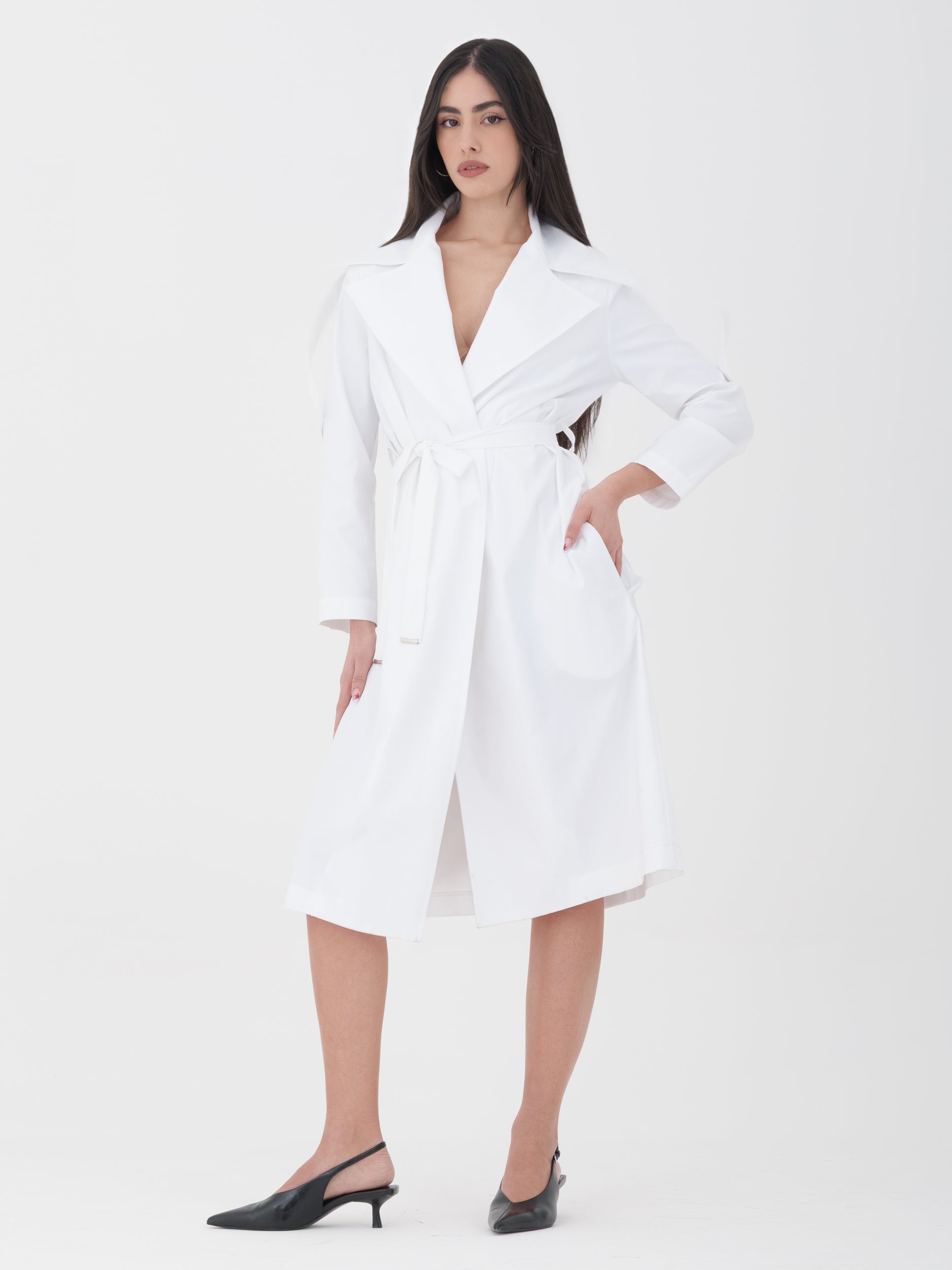 Trench bianco celye