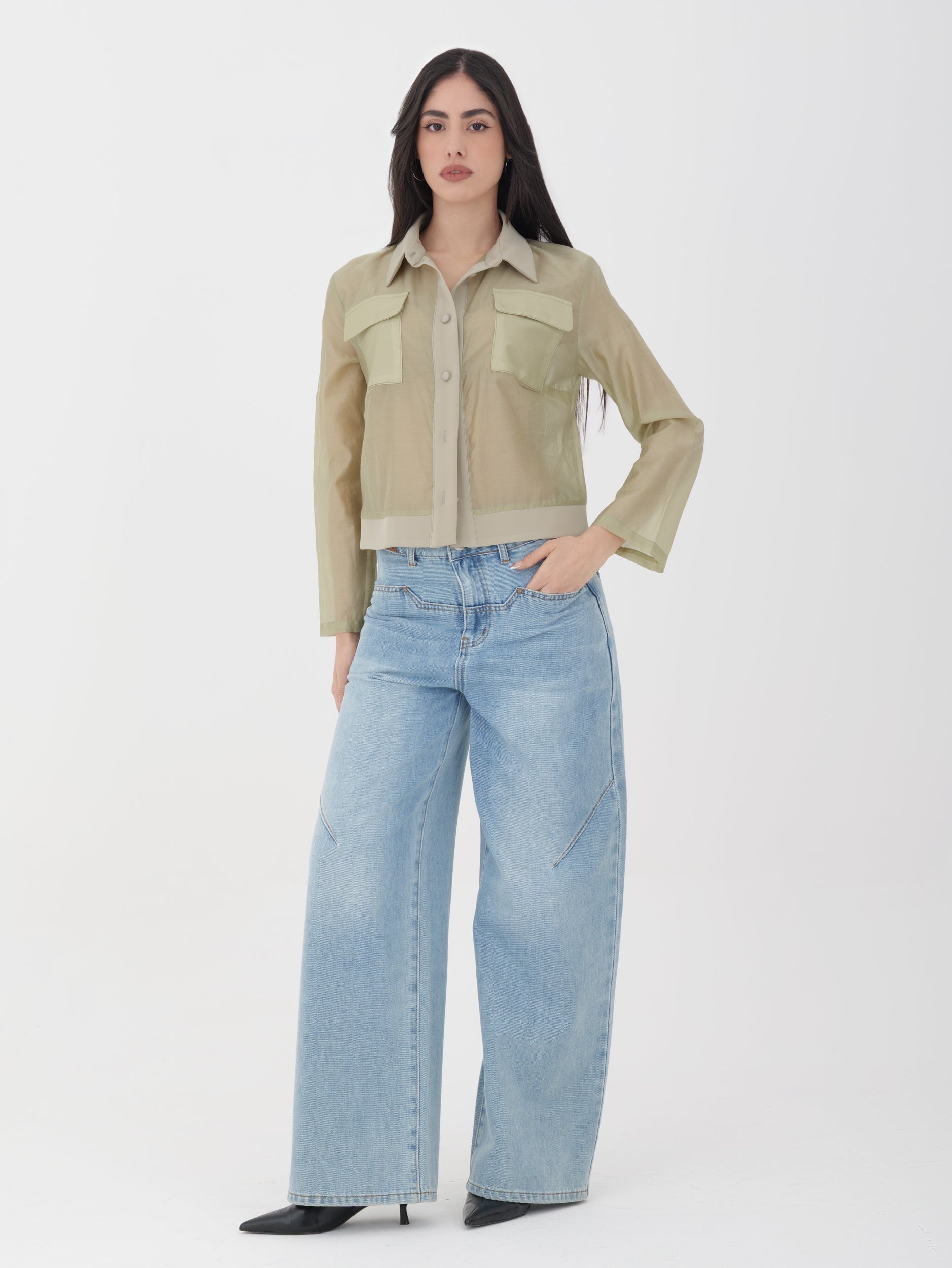 Camicia verde Manuela Riva