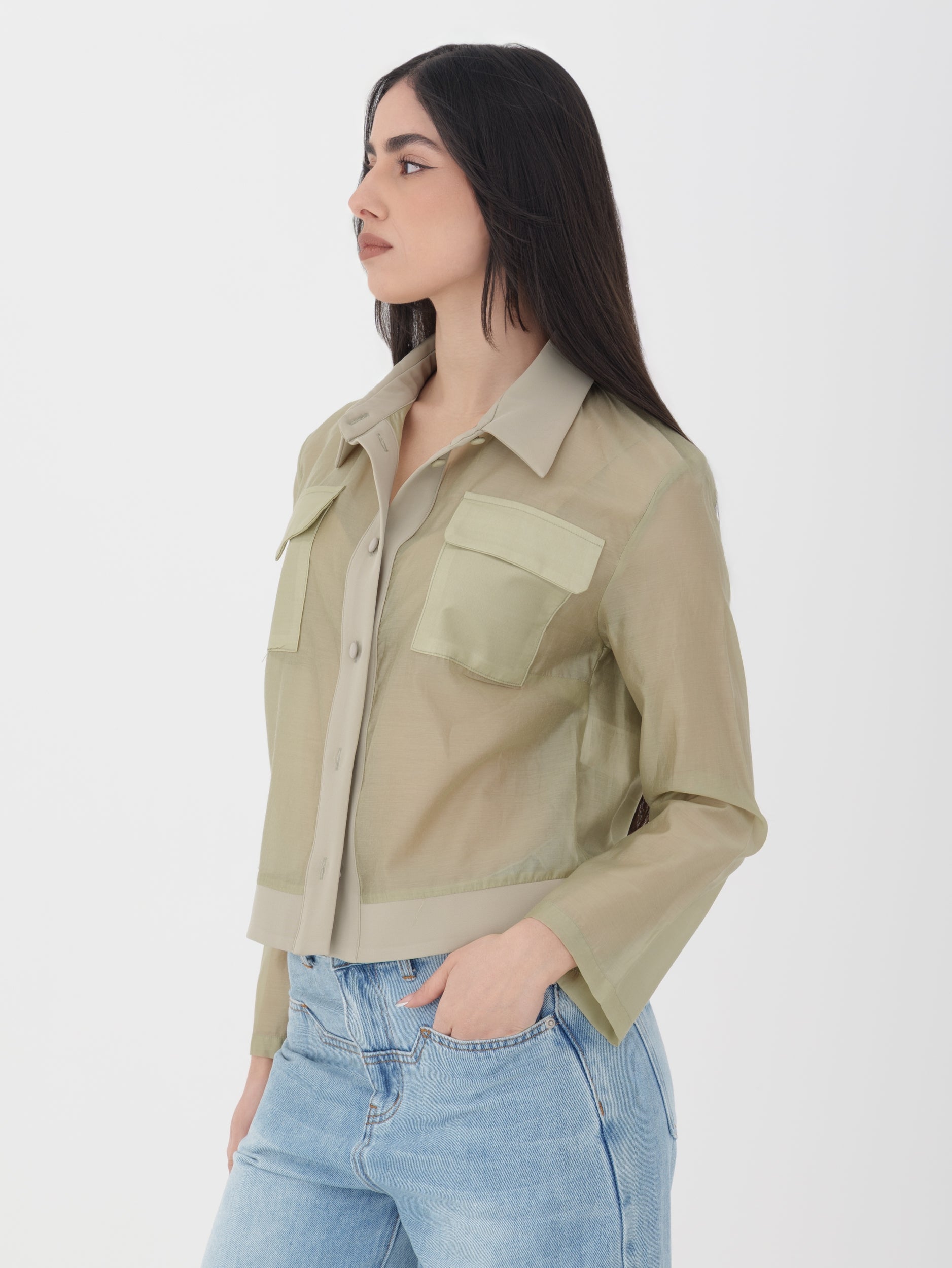 Camicia verde Manuela Riva