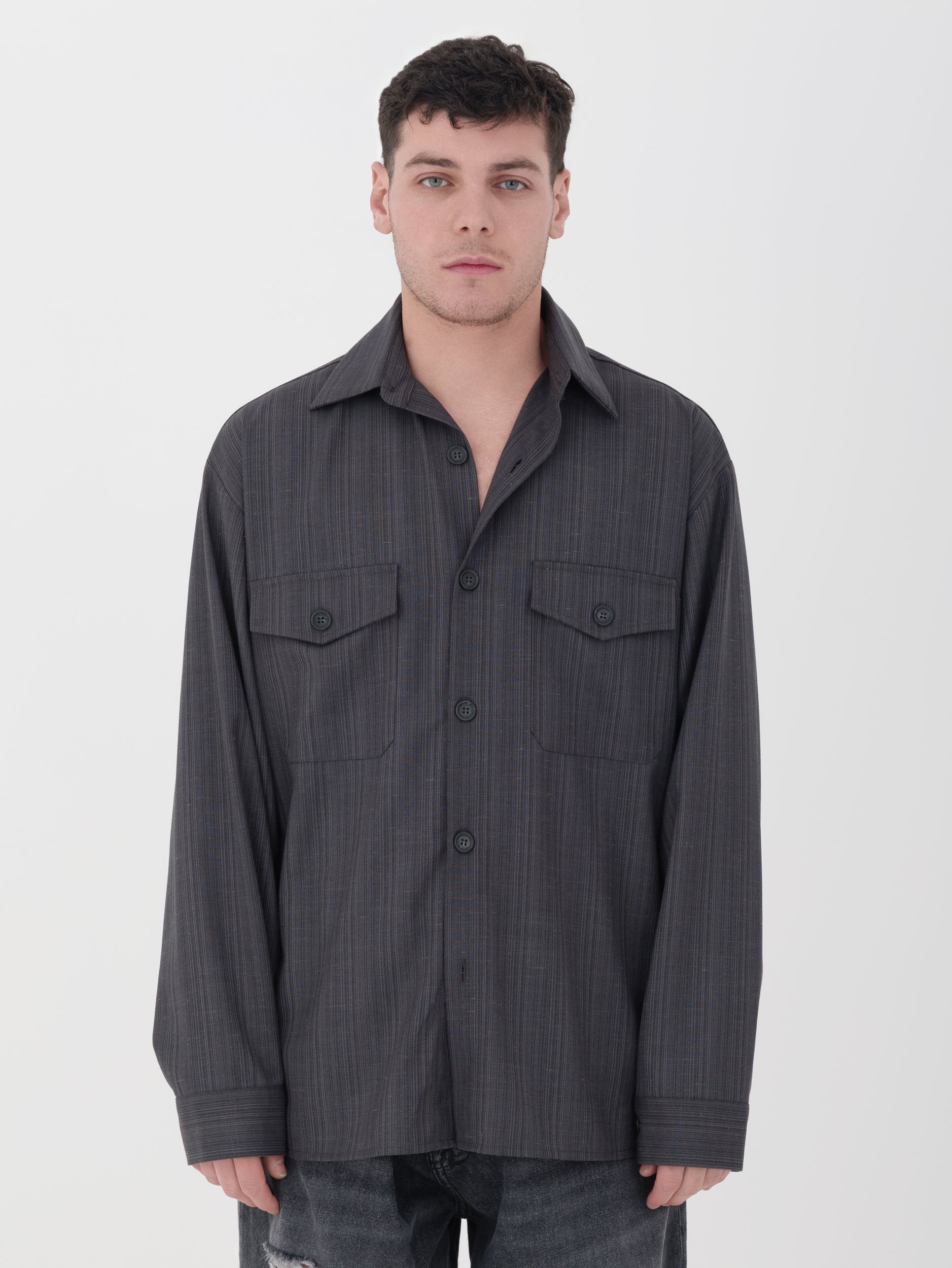 IMPERIAL - camicia over black / gray