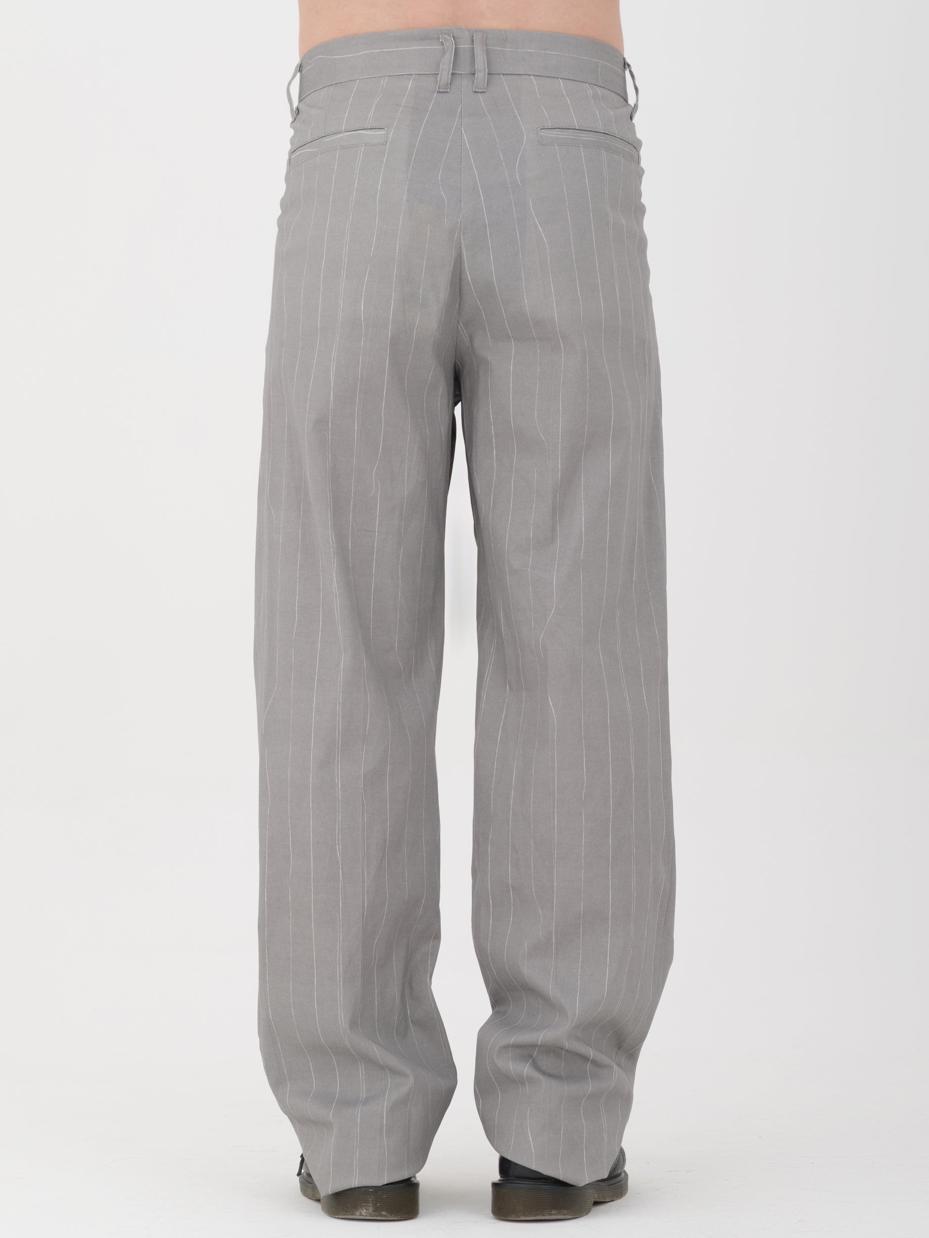 Imperial - pantalone gessato grey / white