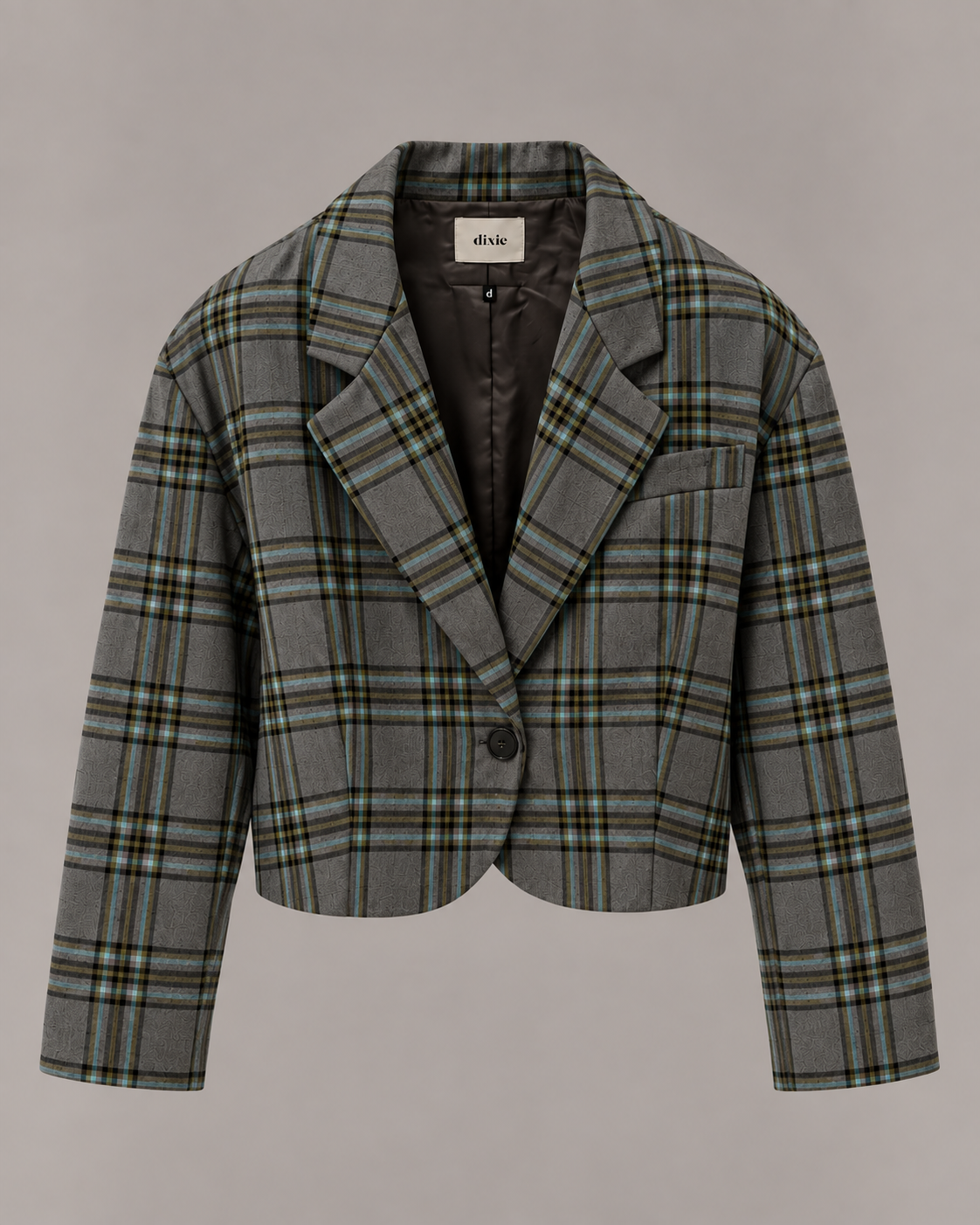 DIXIE - blazer cropped tartan