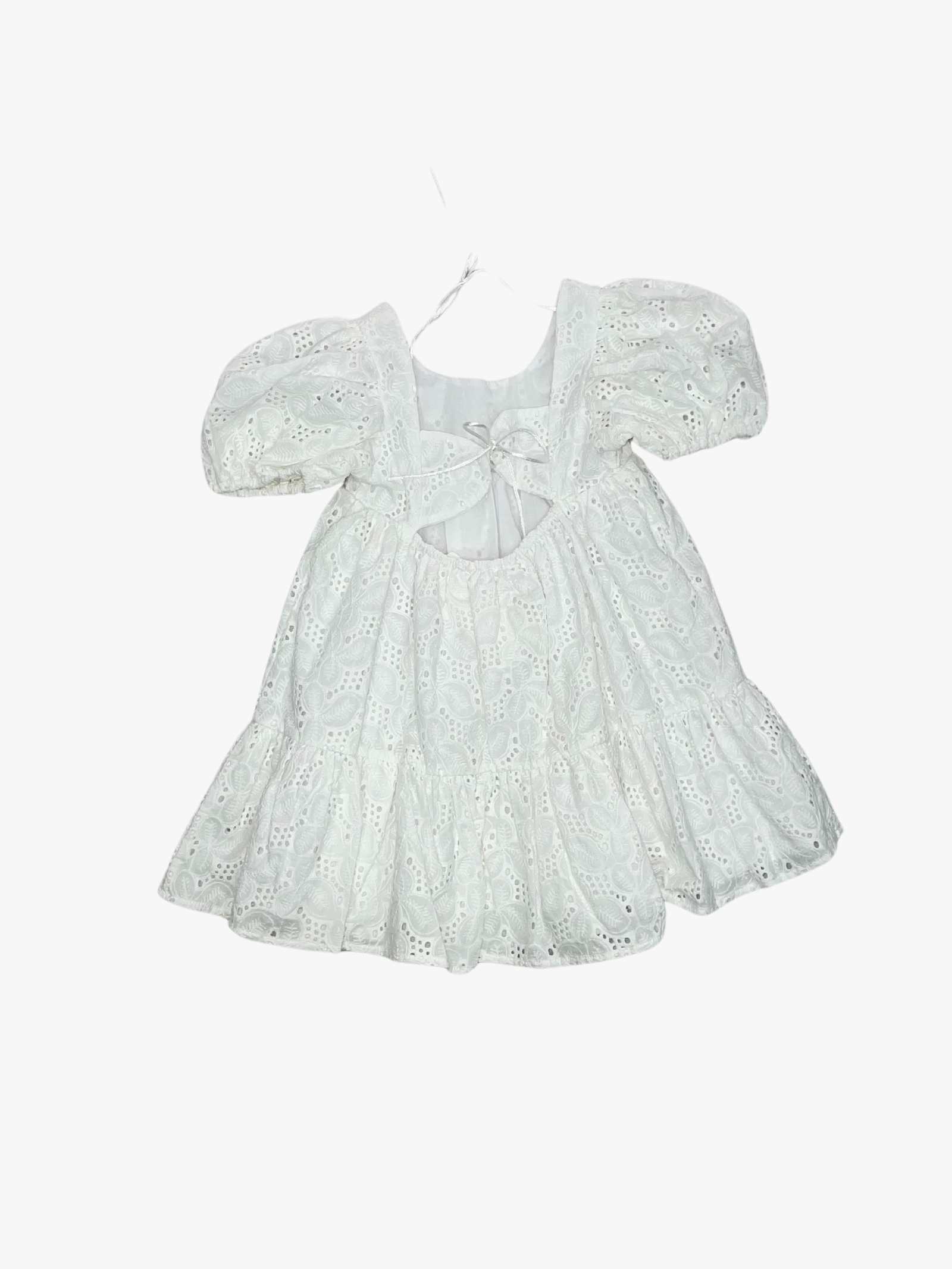 WHITE SANGALLO DRESS FOR CHILDREN