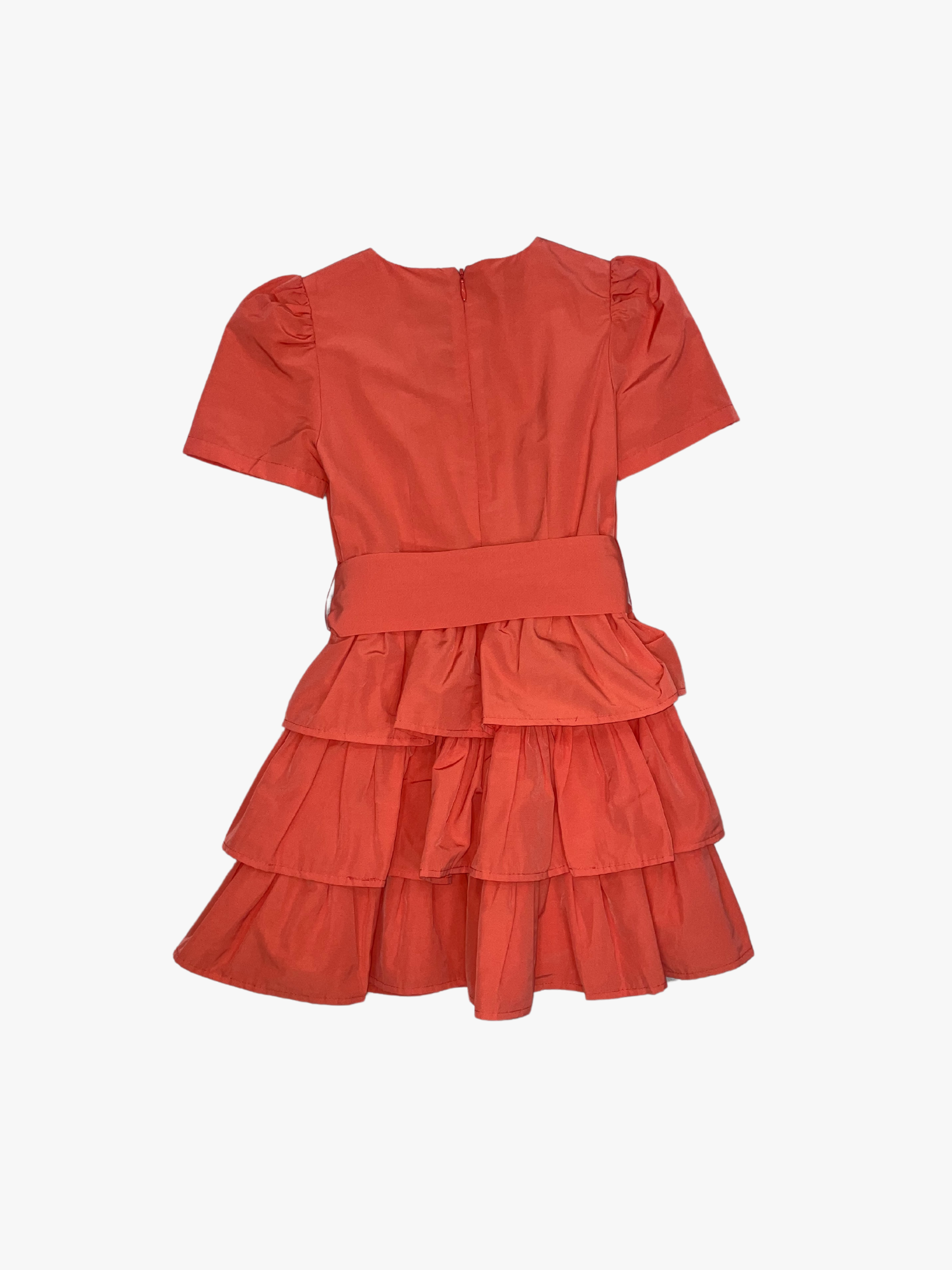 CORAL ROUCHE DRESS FOR CHILDREN