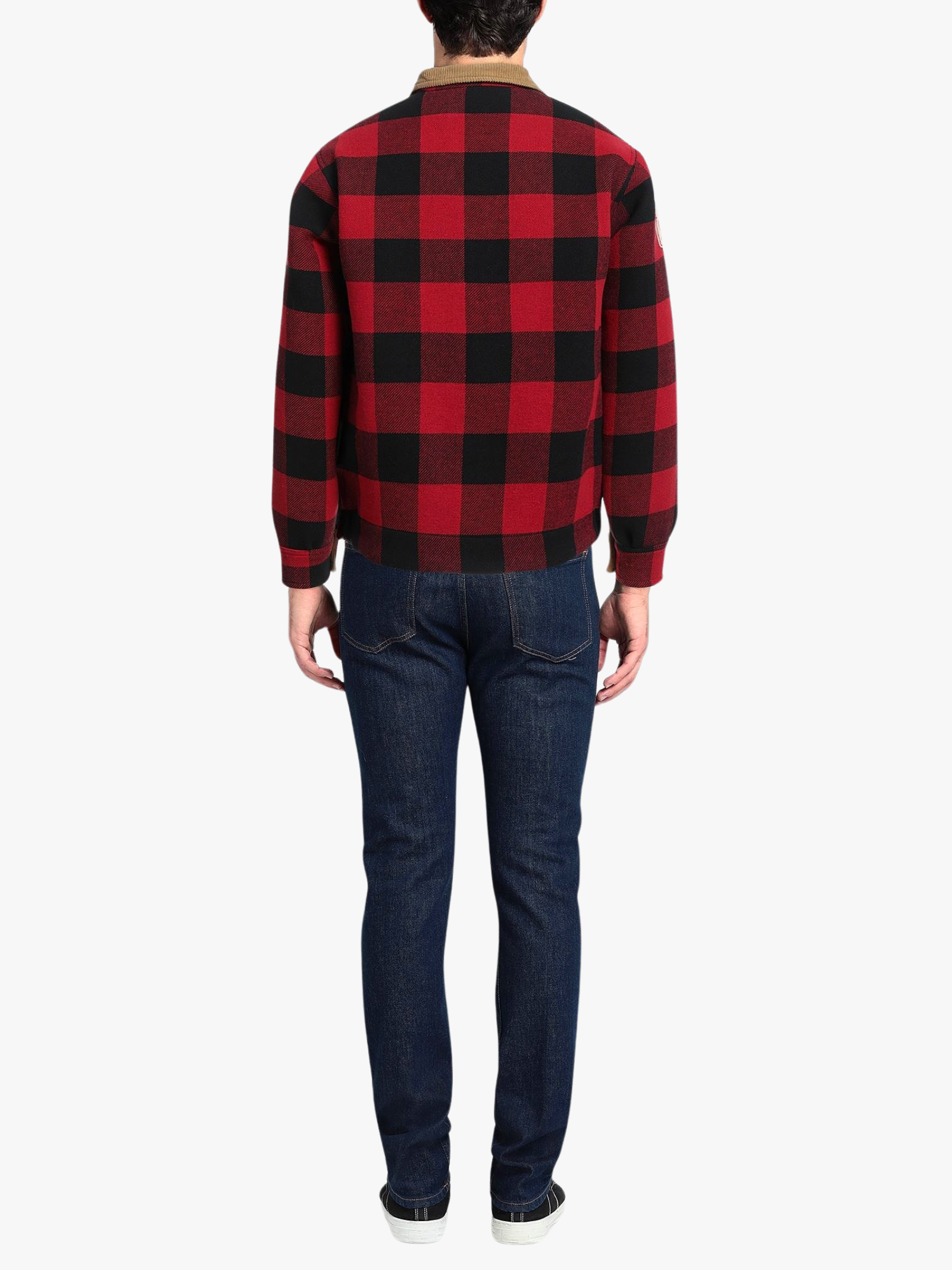 BOMBER AVIATOR A QUADRI ROSSO